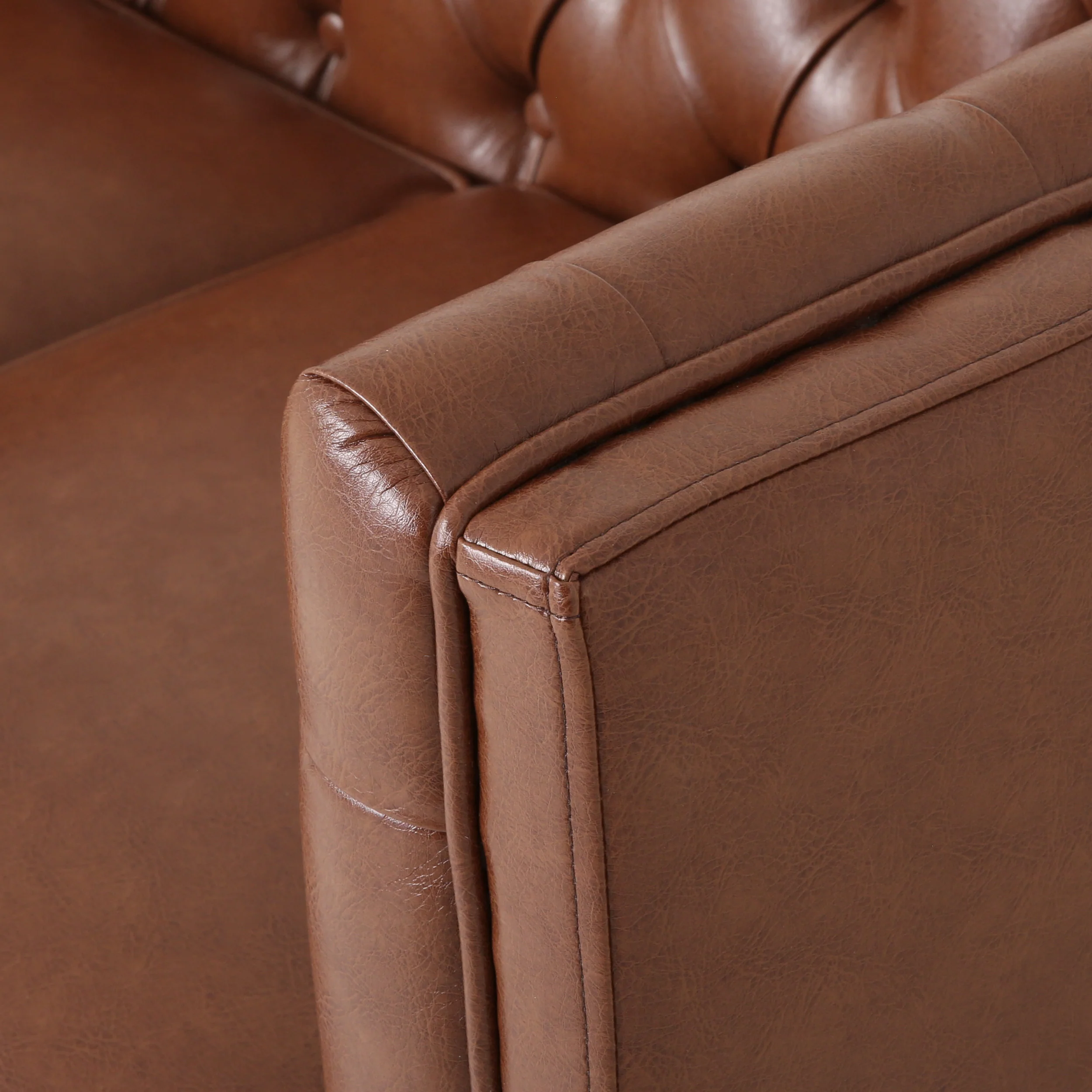Henton Contemporary Upholstered Tufted Loveseat - furnishings
