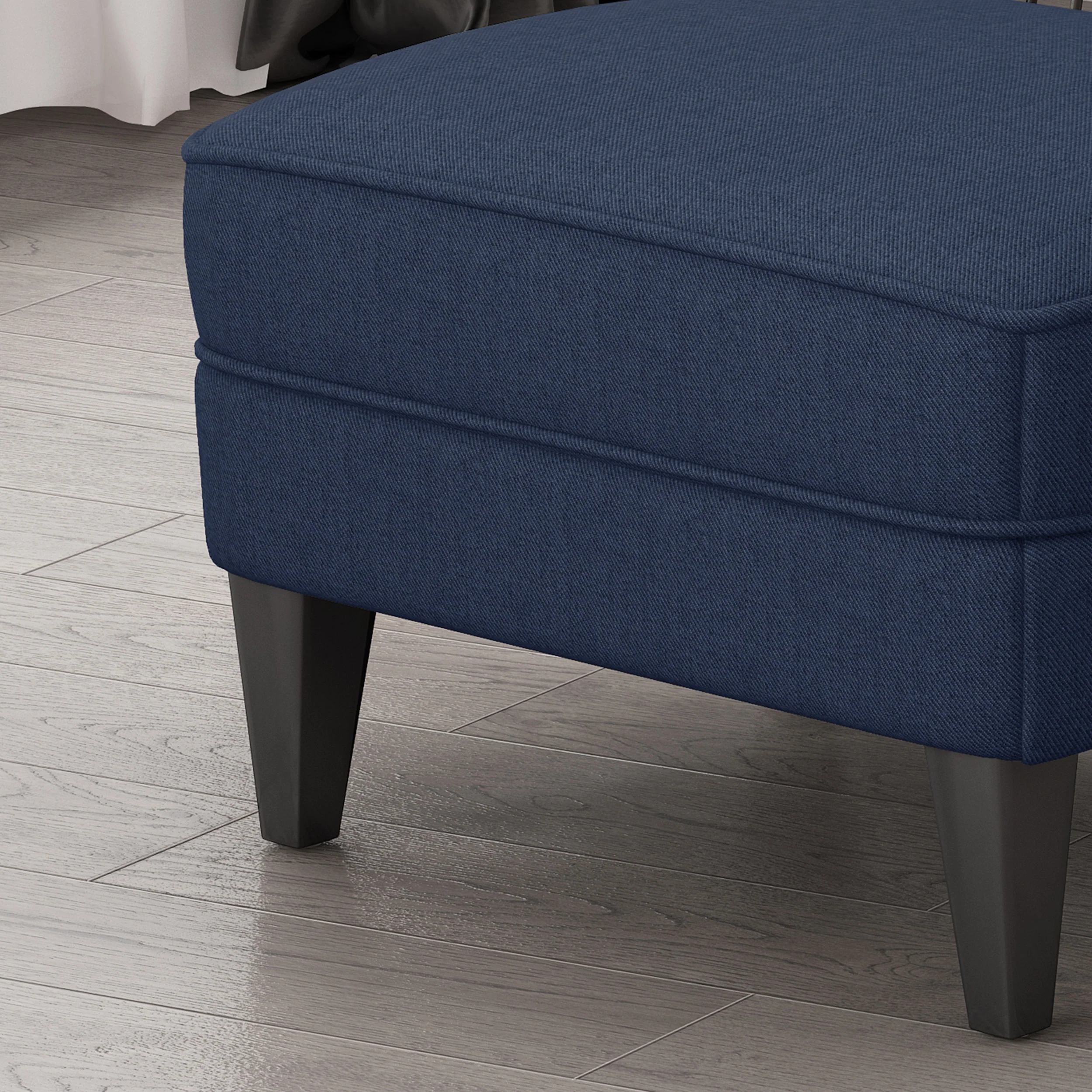 Jaxen Contemporary Tufted Fabric Club Chair and Ottoman Set - furnishings