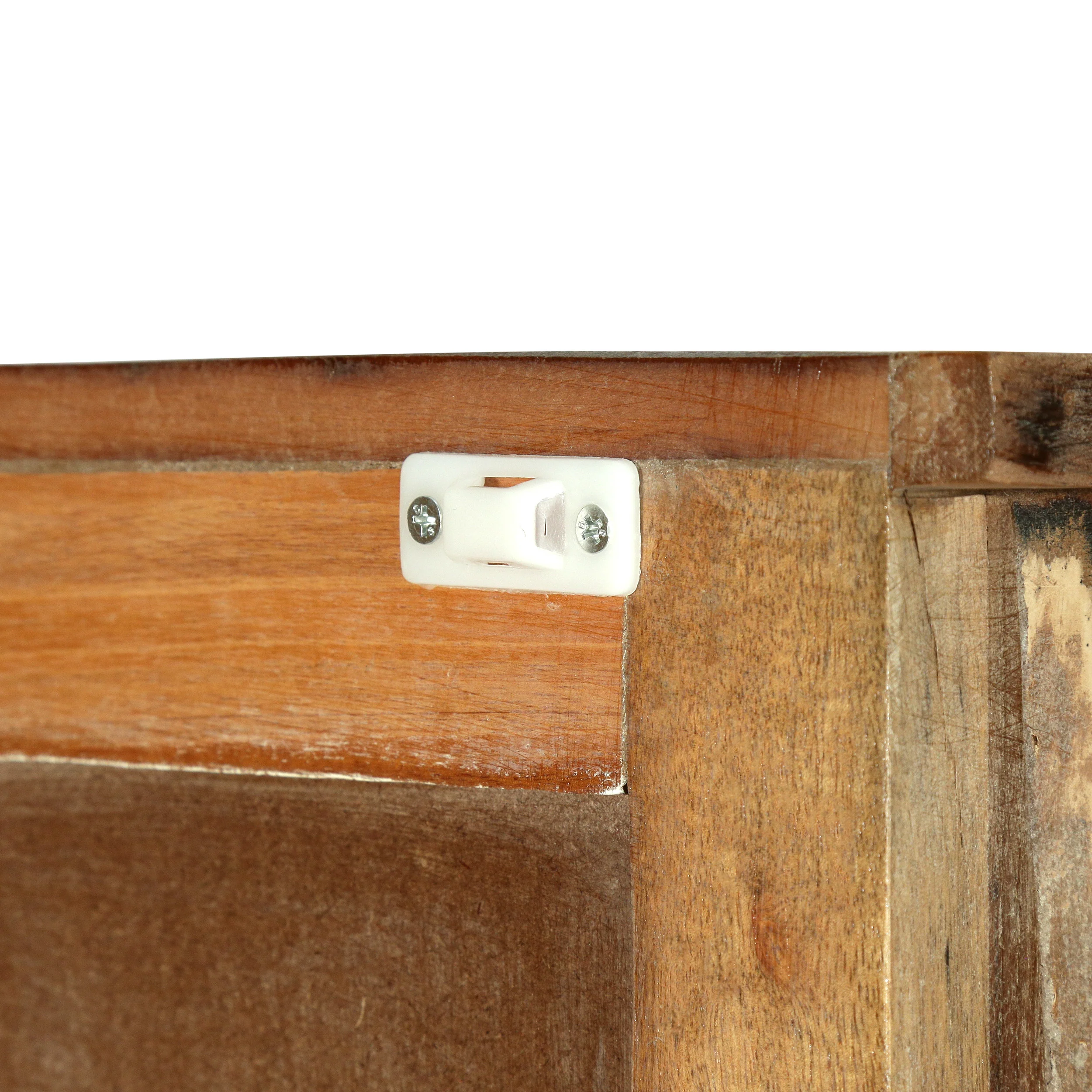 Nita Boho Handcrafted Wooden 4 Drawer Chest, Antique White - furnishings