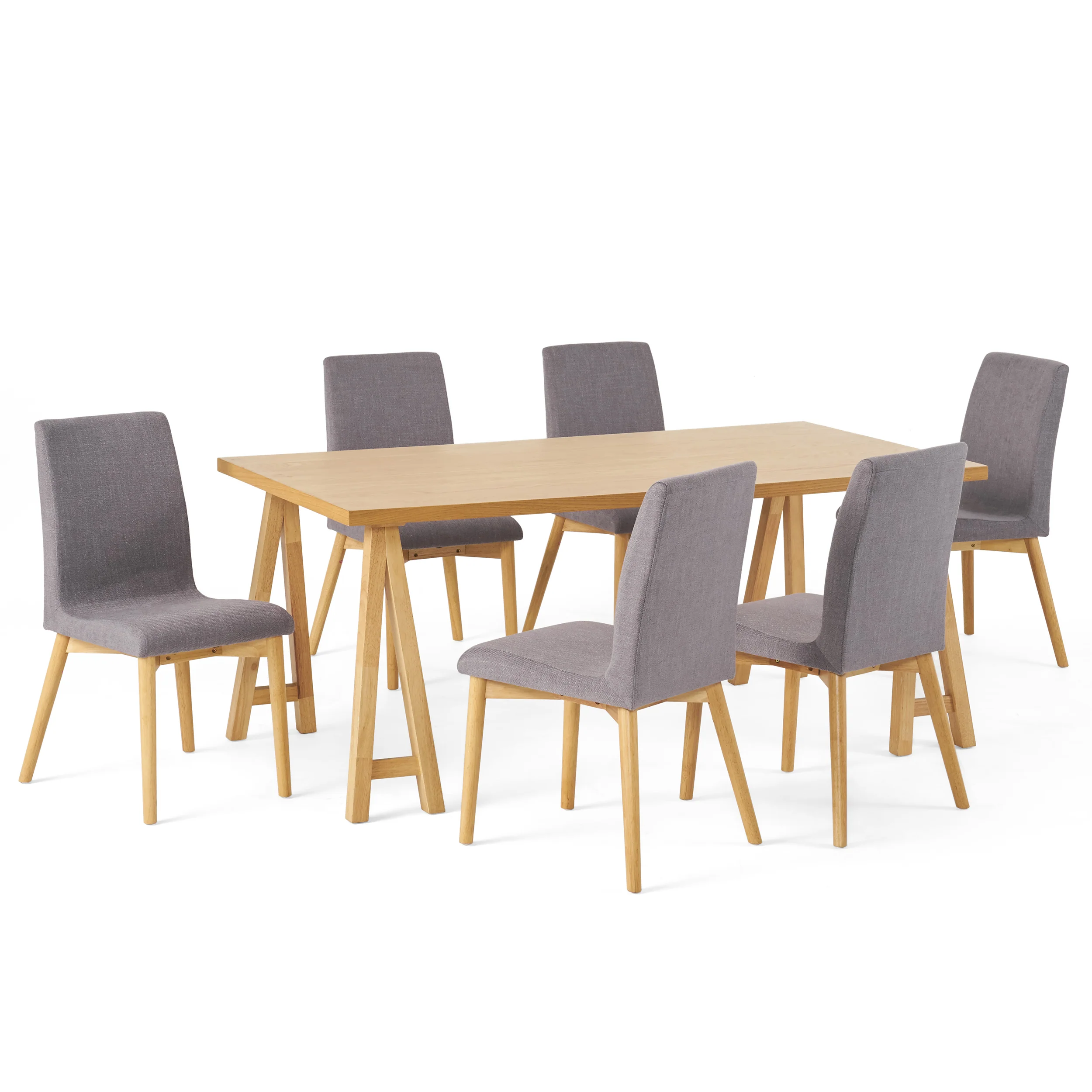 Thanvi Mid-Century Modern 7 Piece Dining Set - furnishings