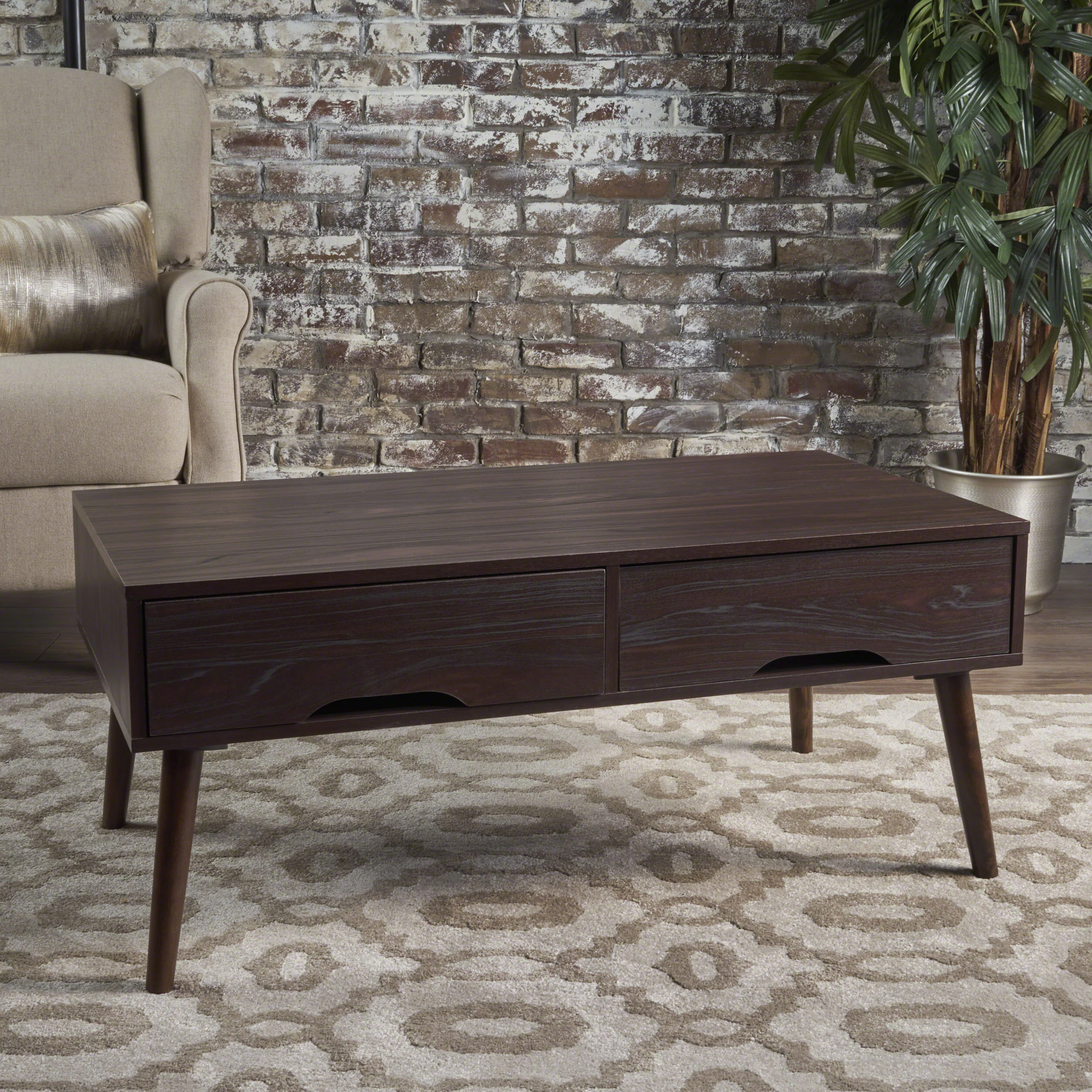 Naomi Mid Century Modern Finished Fiberboard Coffee Table - furnishings