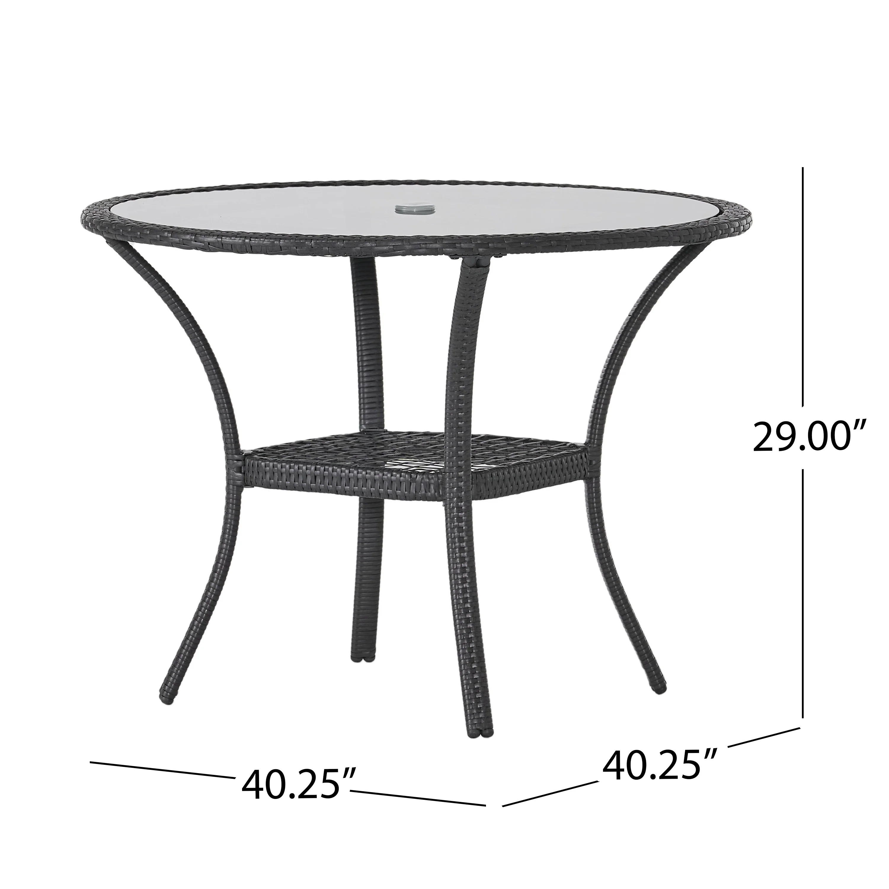Kadelyn Outdoor 5pc Grey Wicker Dining Set - furnishings