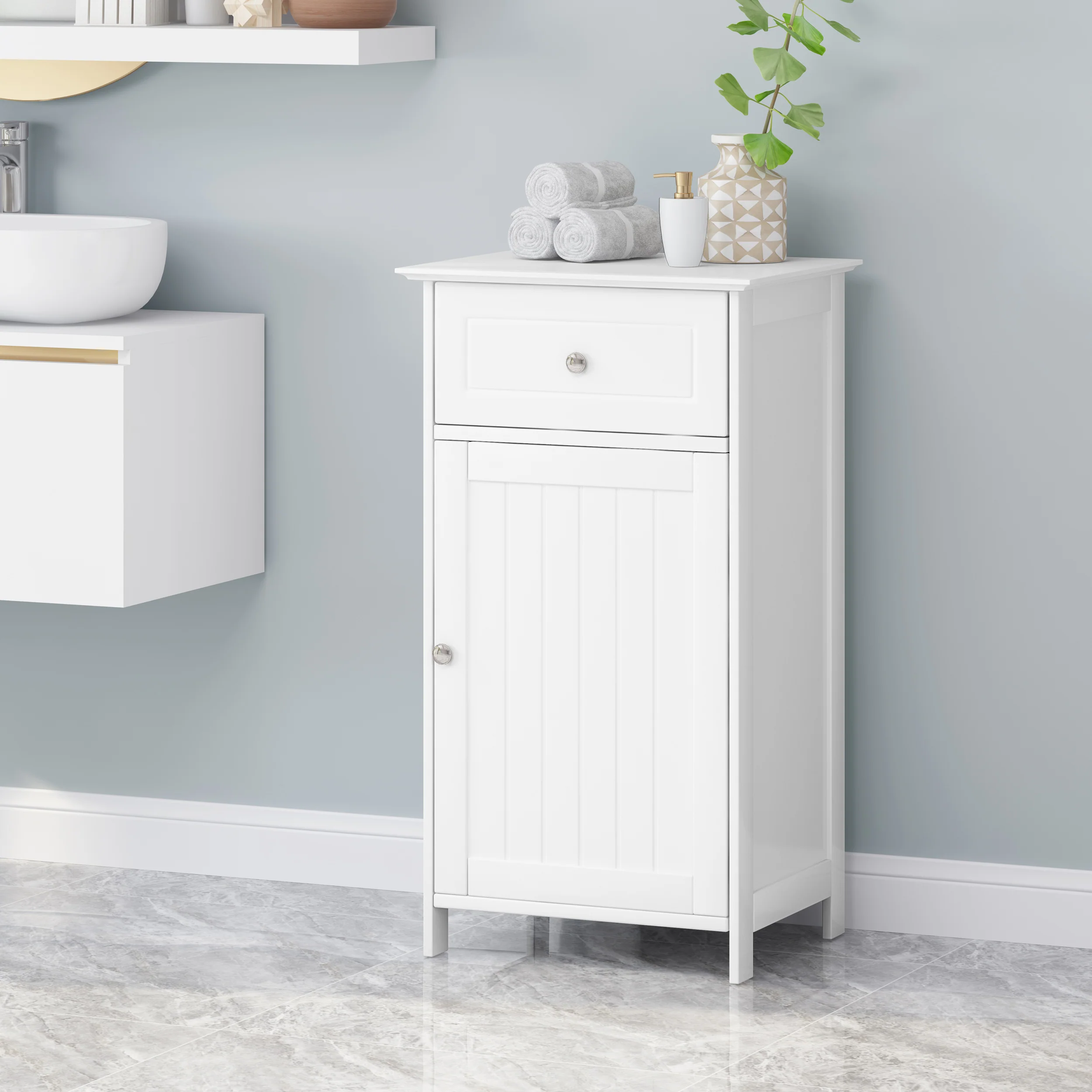 Melodi Contemporary Bathroom Storage Cabinet - furnishings