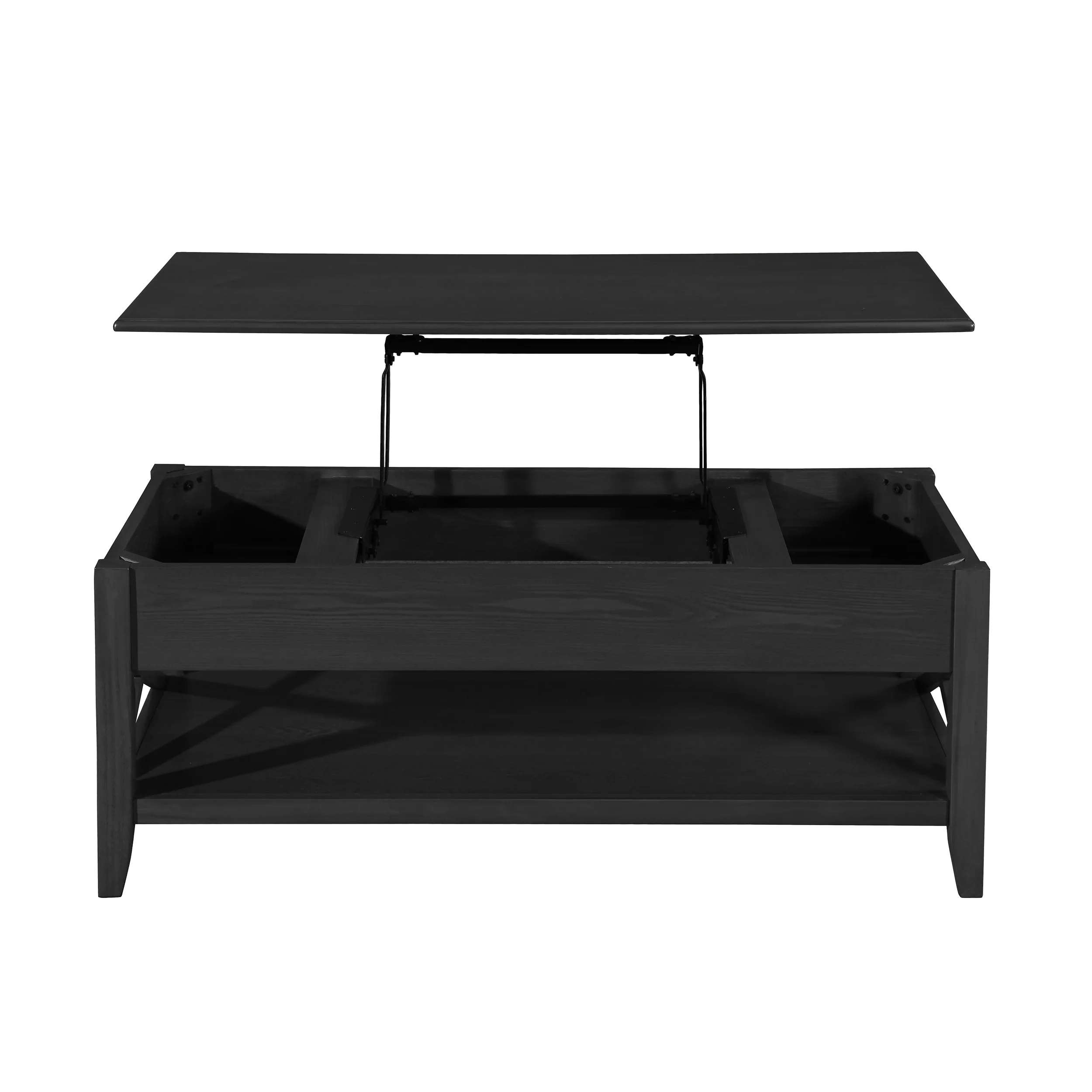 Laurel Luke Farmhouse Faux Wood Lift Top Coffee Table - furnishings