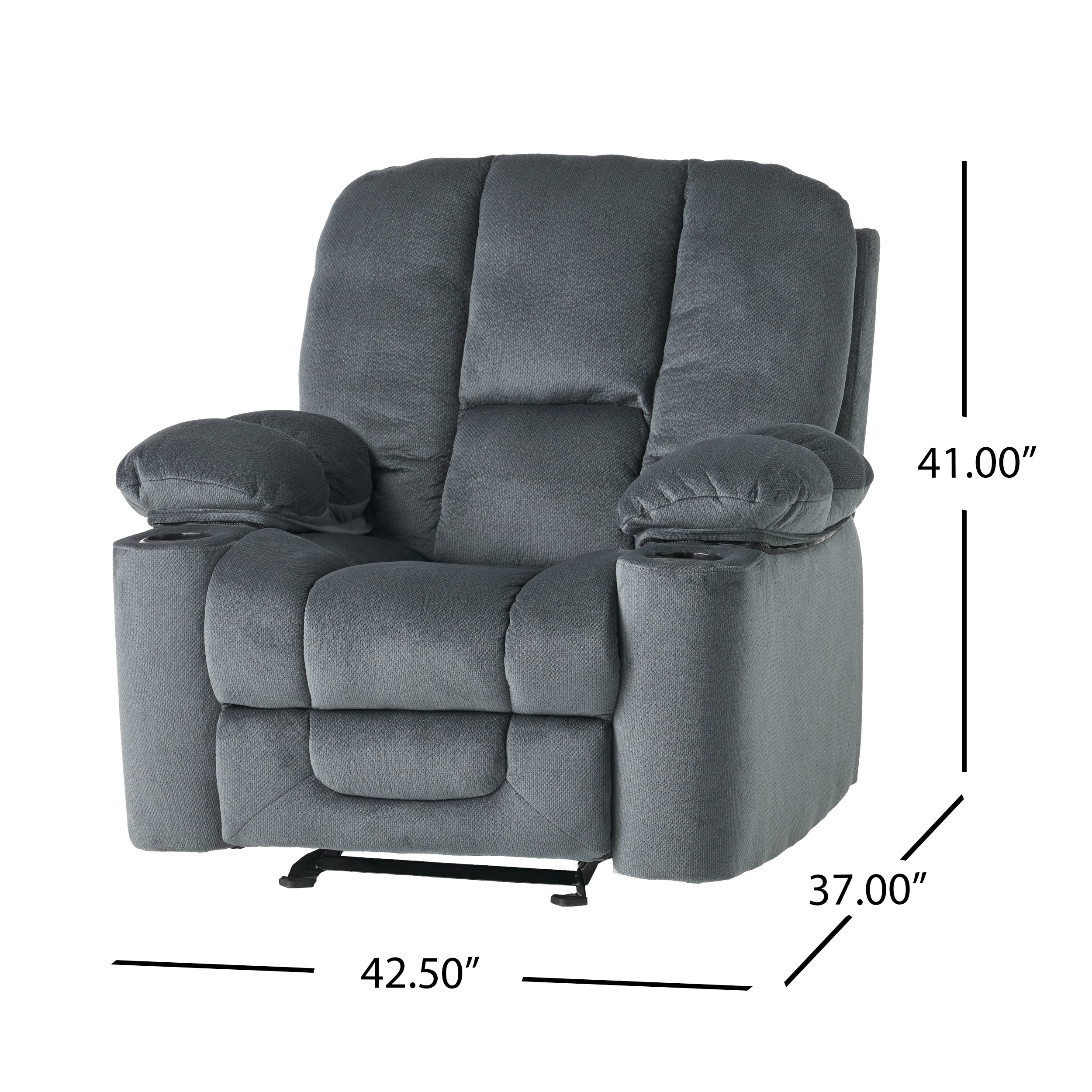 Raymond Fabric Glider Recliner Club Chair - furnishings