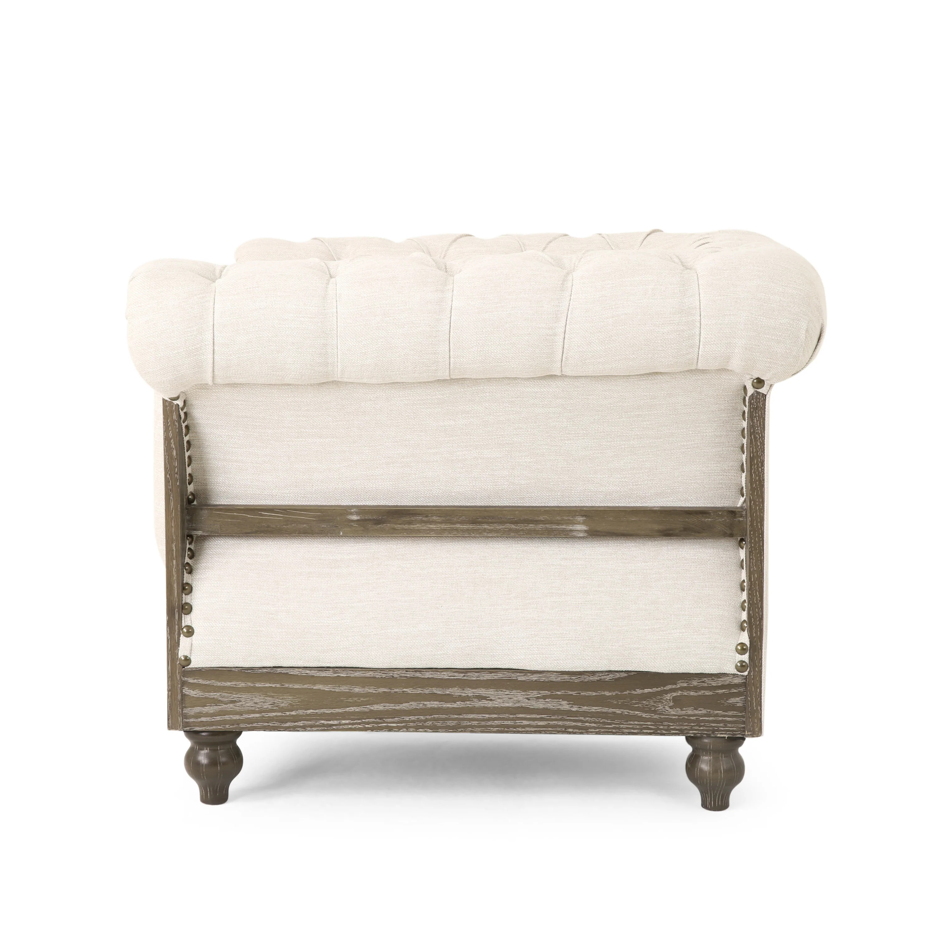 Alejandro Chesterfield Tufted Fabric Club Chair with Nailhead Trim - furnishings