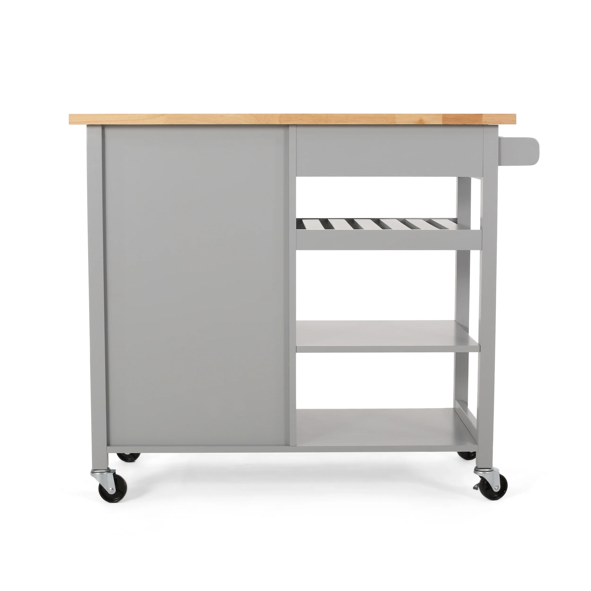 Carmelina Contemporary Kitchen Cart with Wheels - furnishings