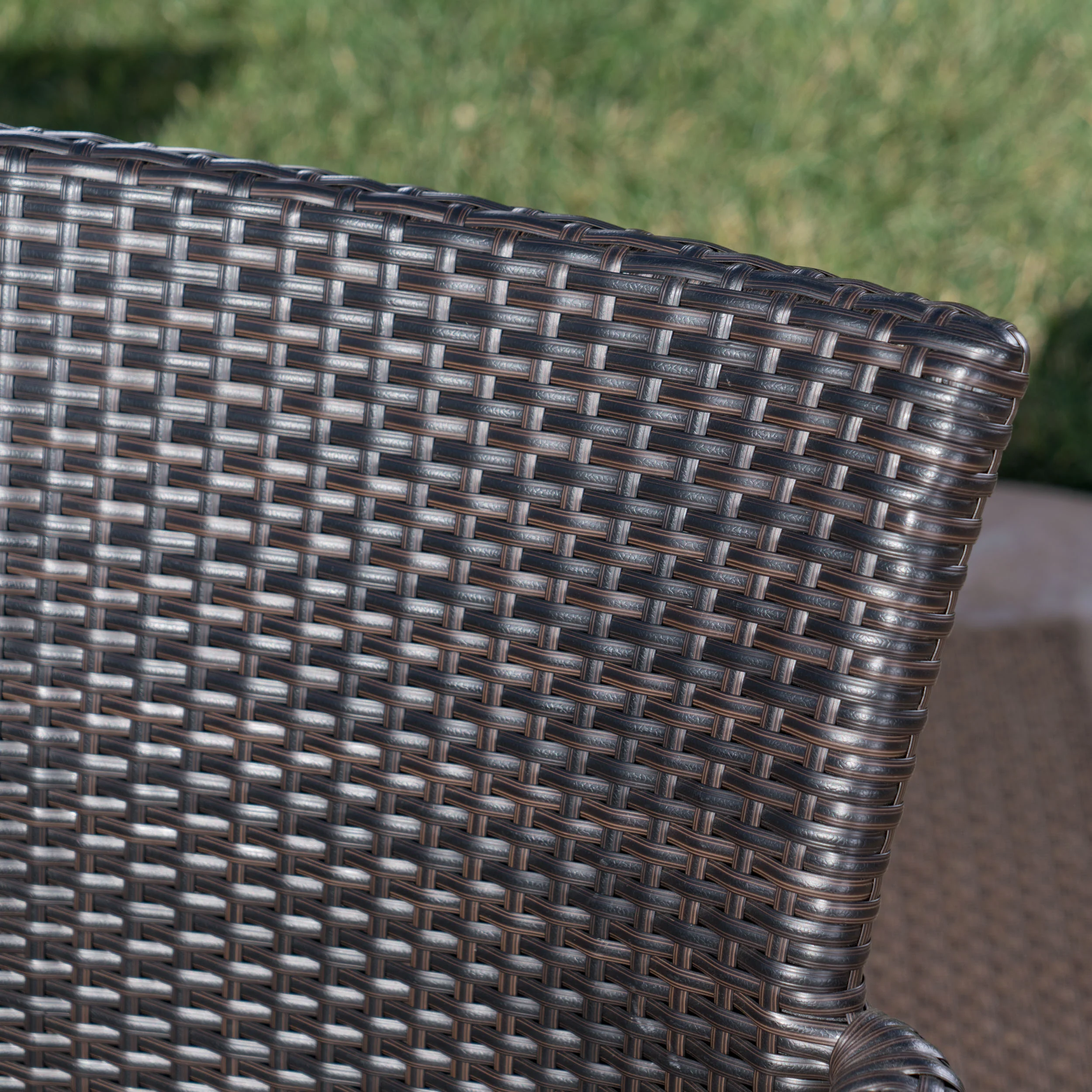Truda Outdoor 7 Piece Wicker Dining Set with Light Weight Concrete Table - furnishings