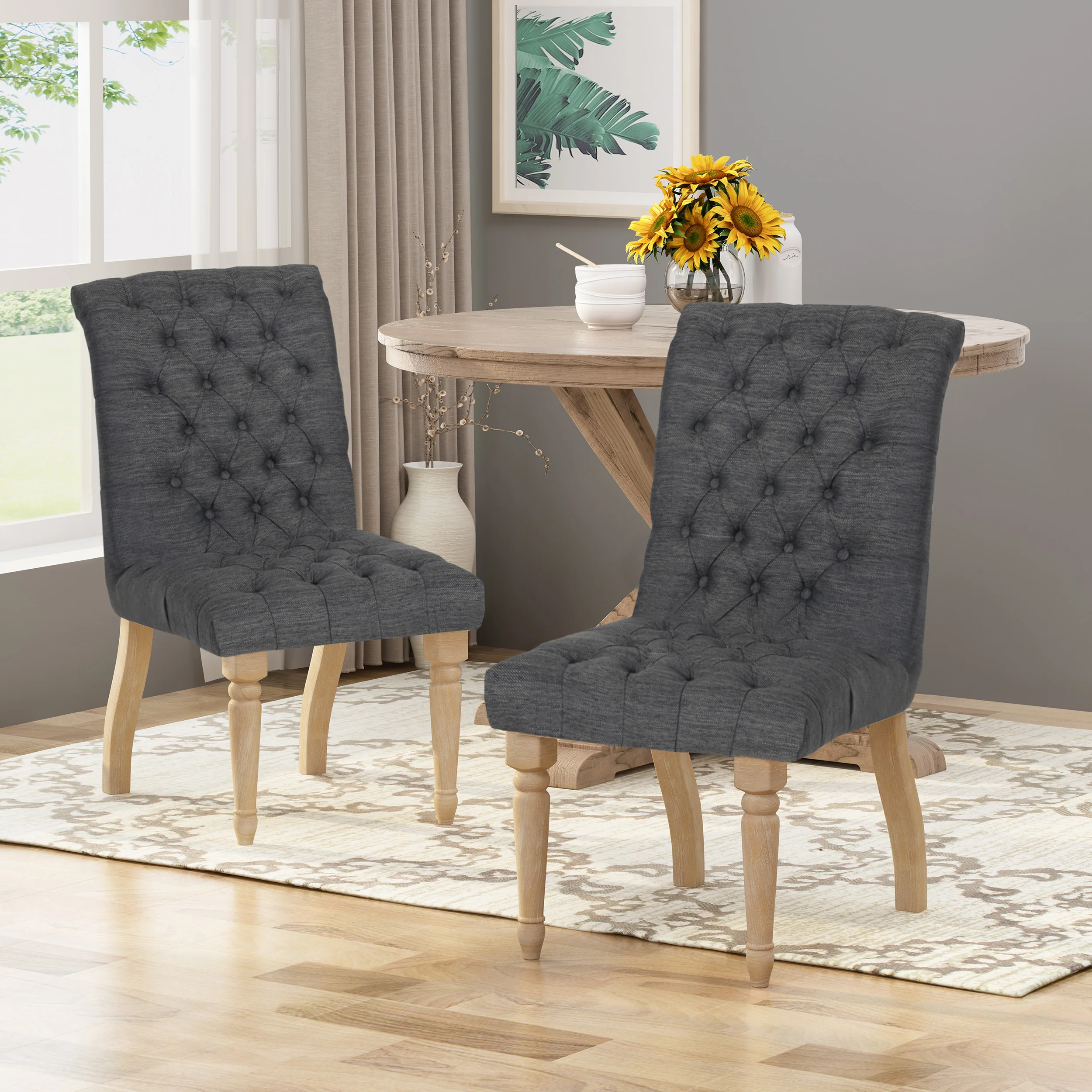 Terrance Tufted Fabric Dining Chair (Set of 2) - furnishings