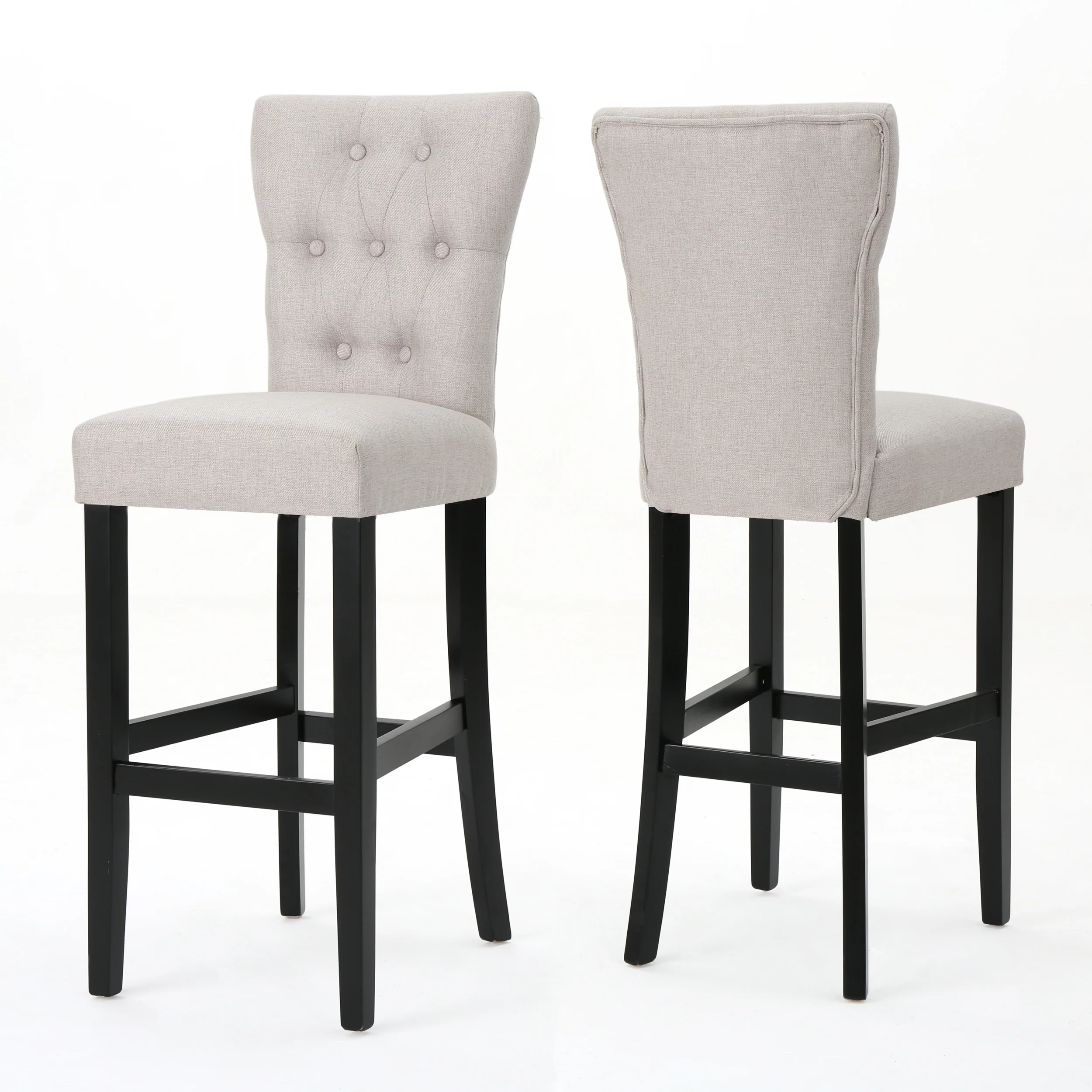 Padma 30-Inch Tufted Back Fabric Barstools (Set of 2) - furnishings