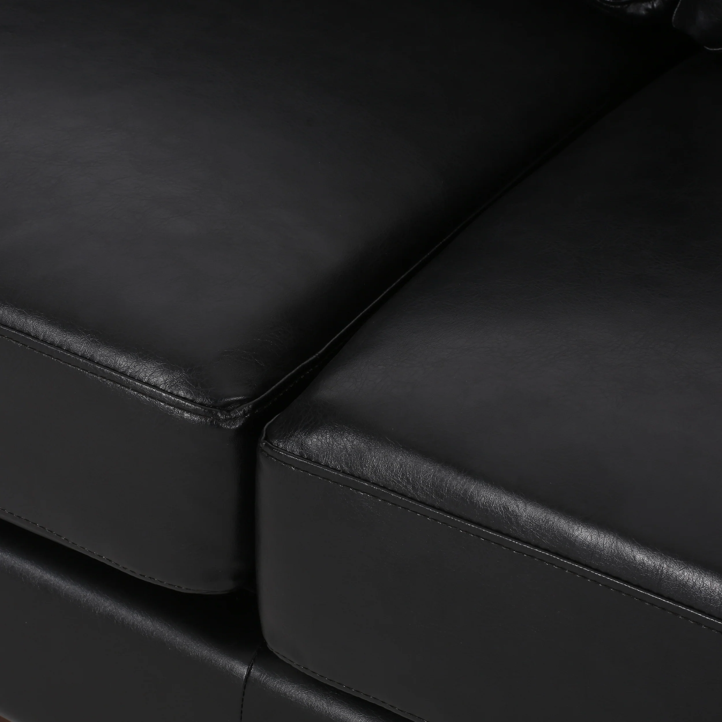 Ayers Contemporary Faux Leather Upholstered 3 Seater Sofa - furnishings