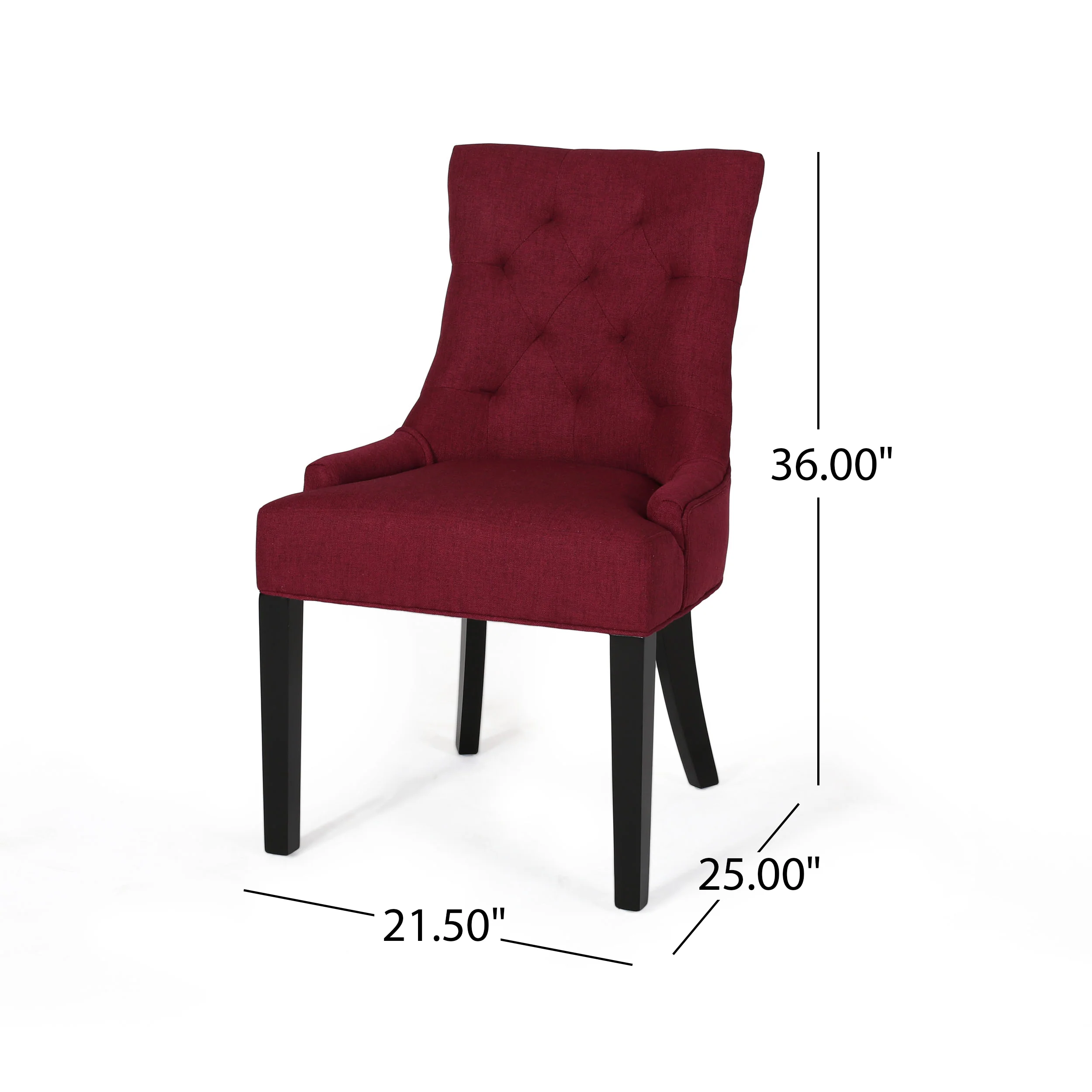 Maggie Contemporary Tufted Dining Chairs, Set of 2 - furnishings