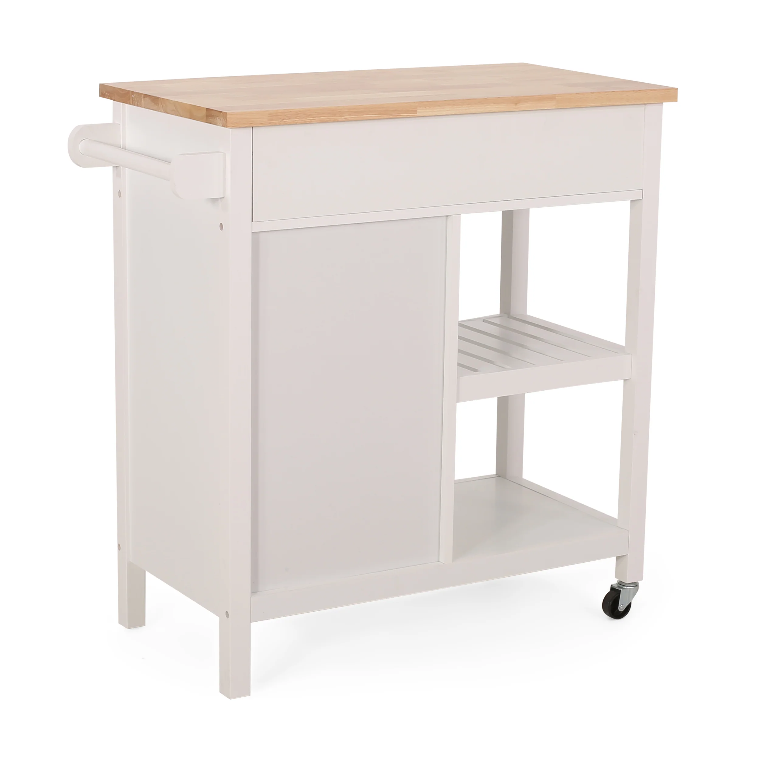 Aidah Contemporary Kitchen Cart with Wheels - furnishings