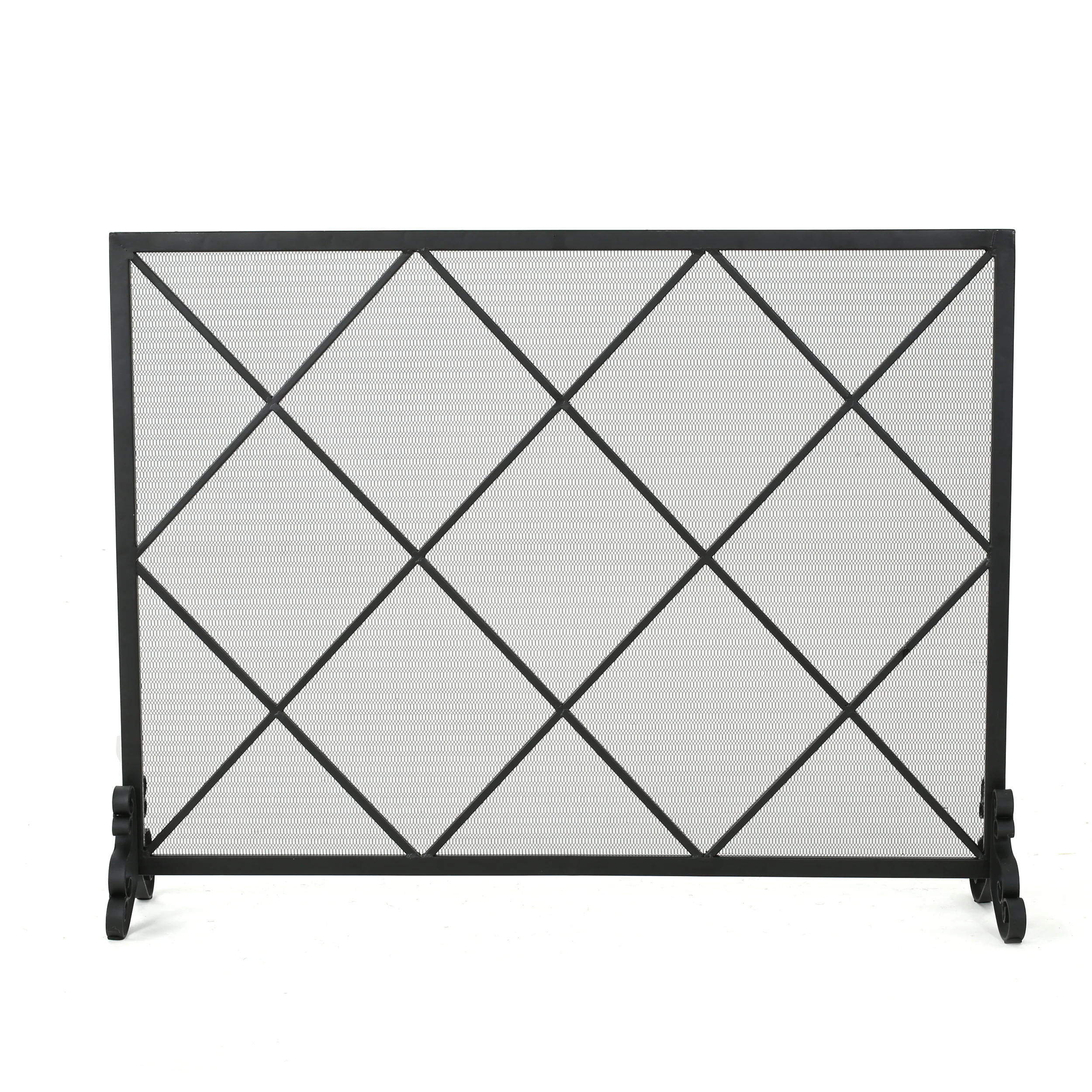 Hayden Single Panel Iron Fire Screen - furnishings