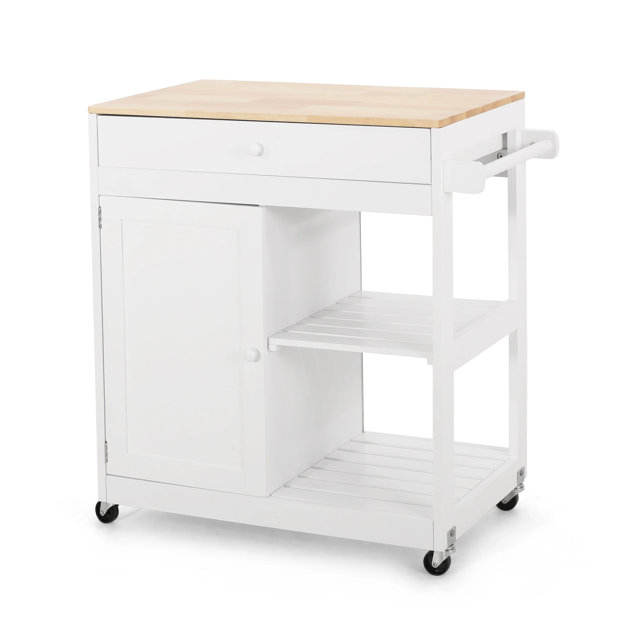 Lanier Kitchen Cart with Wheels - furnishings