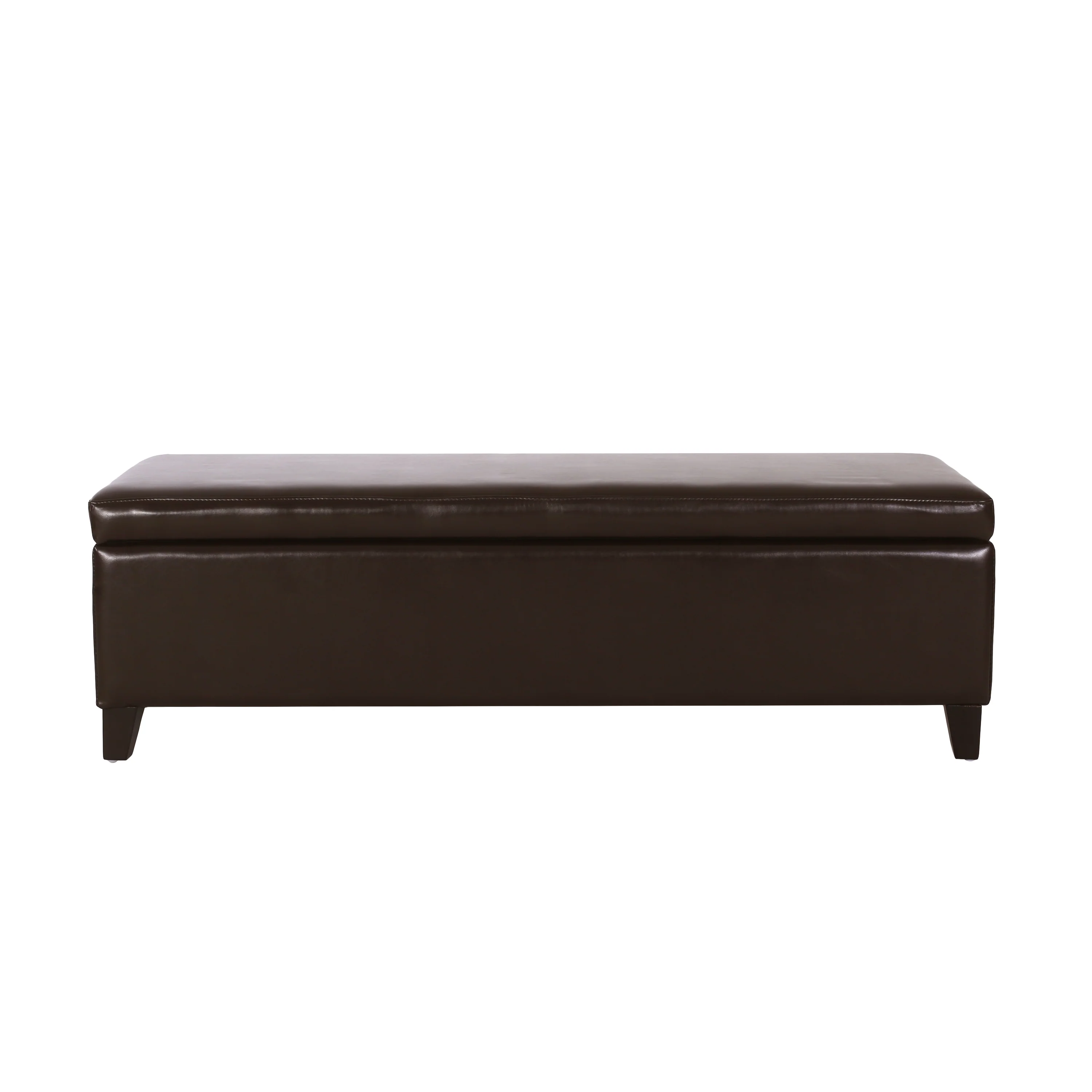 Stratford Leather Storage Ottoman Bench - furnishings