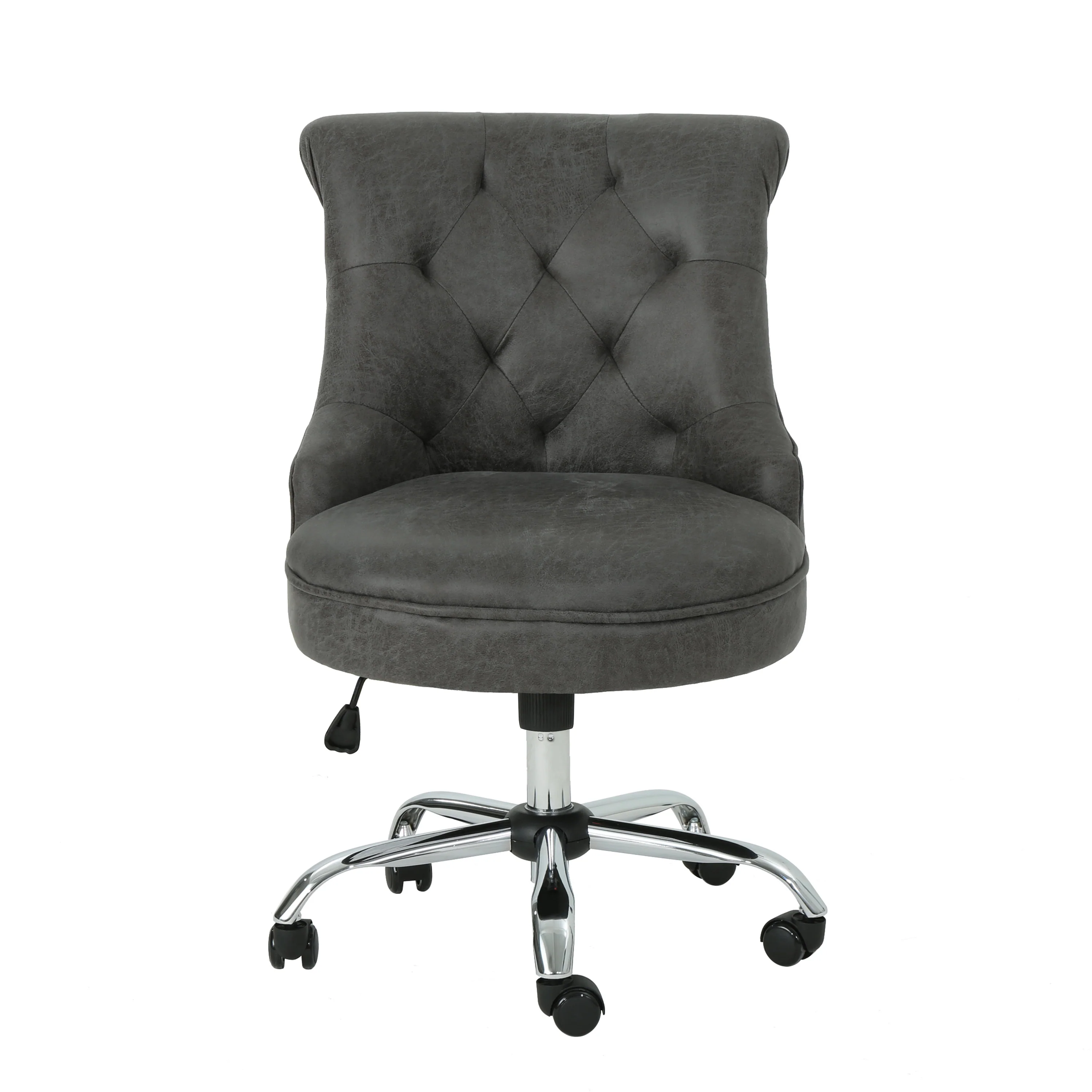 Tyesha Modern Tufted Microfiber Adjustable Swivel Desk Chair w/ Rolling Casters - furnishings