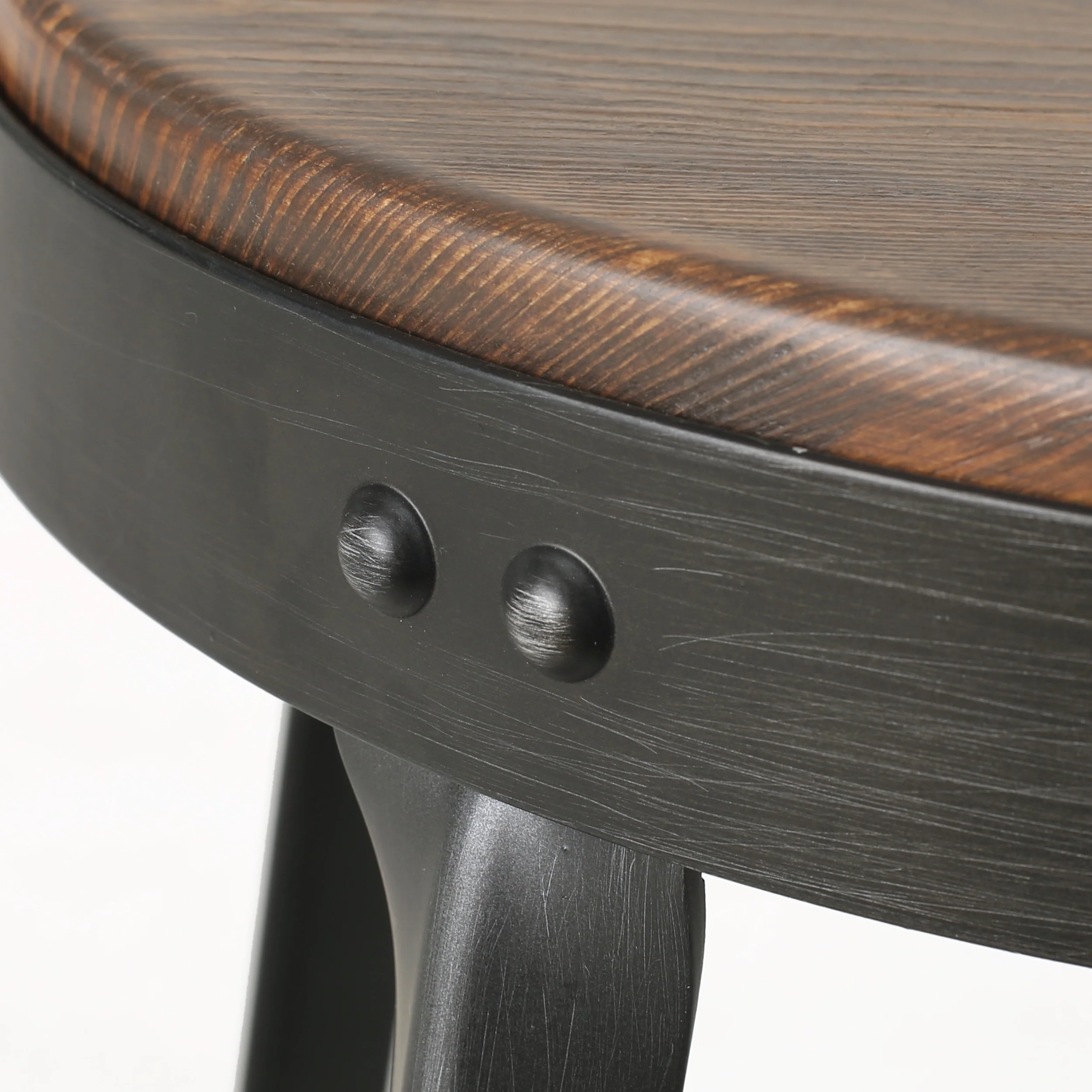 Garel 24-Inch Brown Weathered Wood Counter Stool (Set of 2) - furnishings