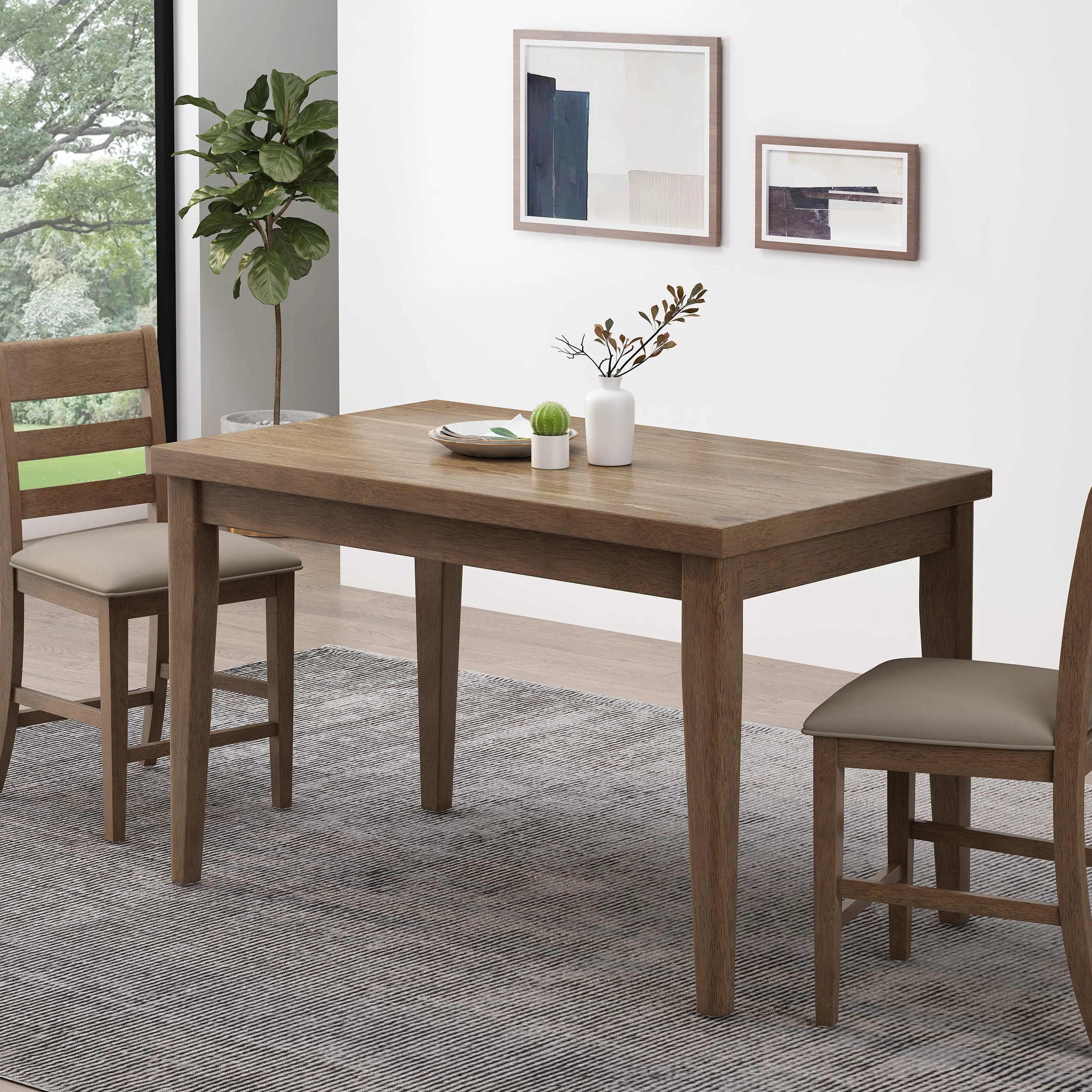 Boughton Farmhouse Counter Height Wood Dining Table - furnishings