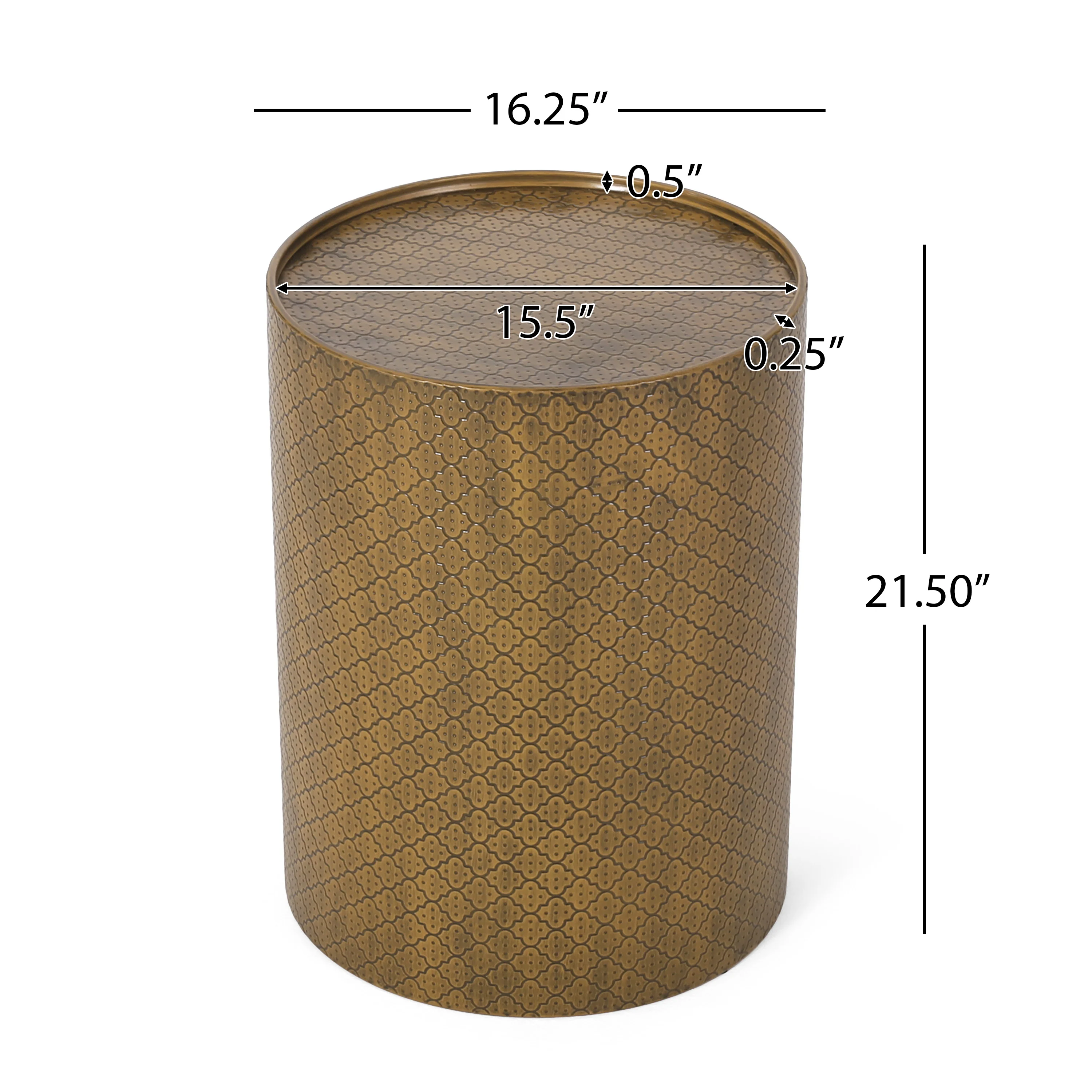 Cossitt Modern Iron Quatrefoil Side Table - furnishings
