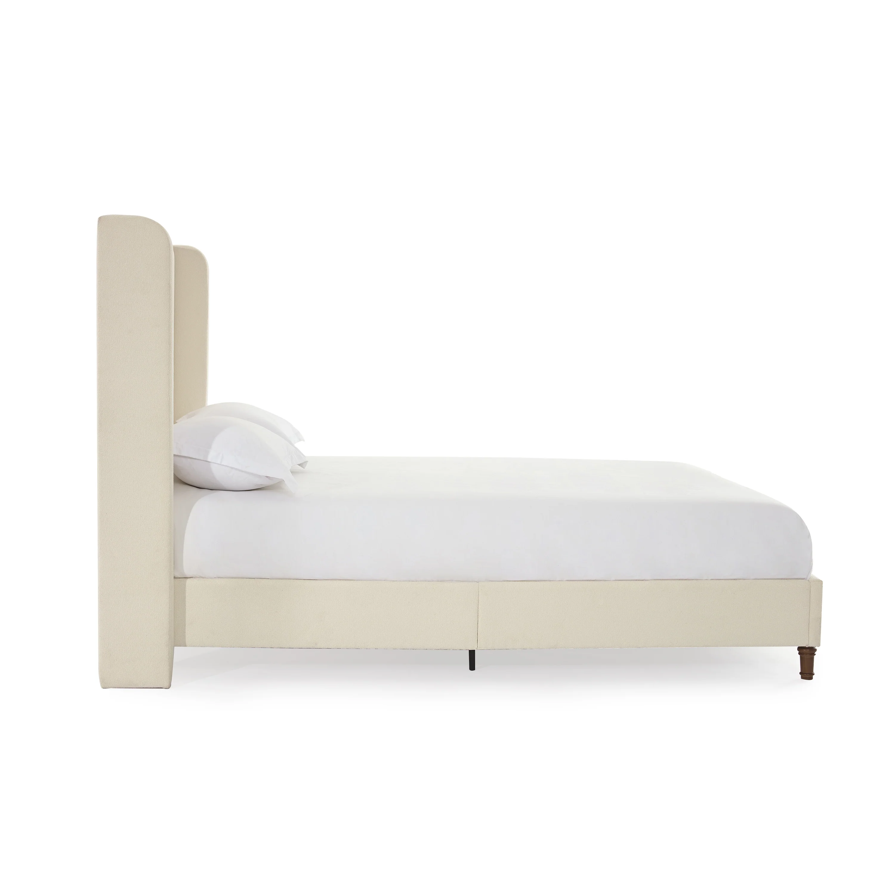 Bohdi Queen Indoor Upholstered Metal Tall Headboard Bed with Wingback - furnishings