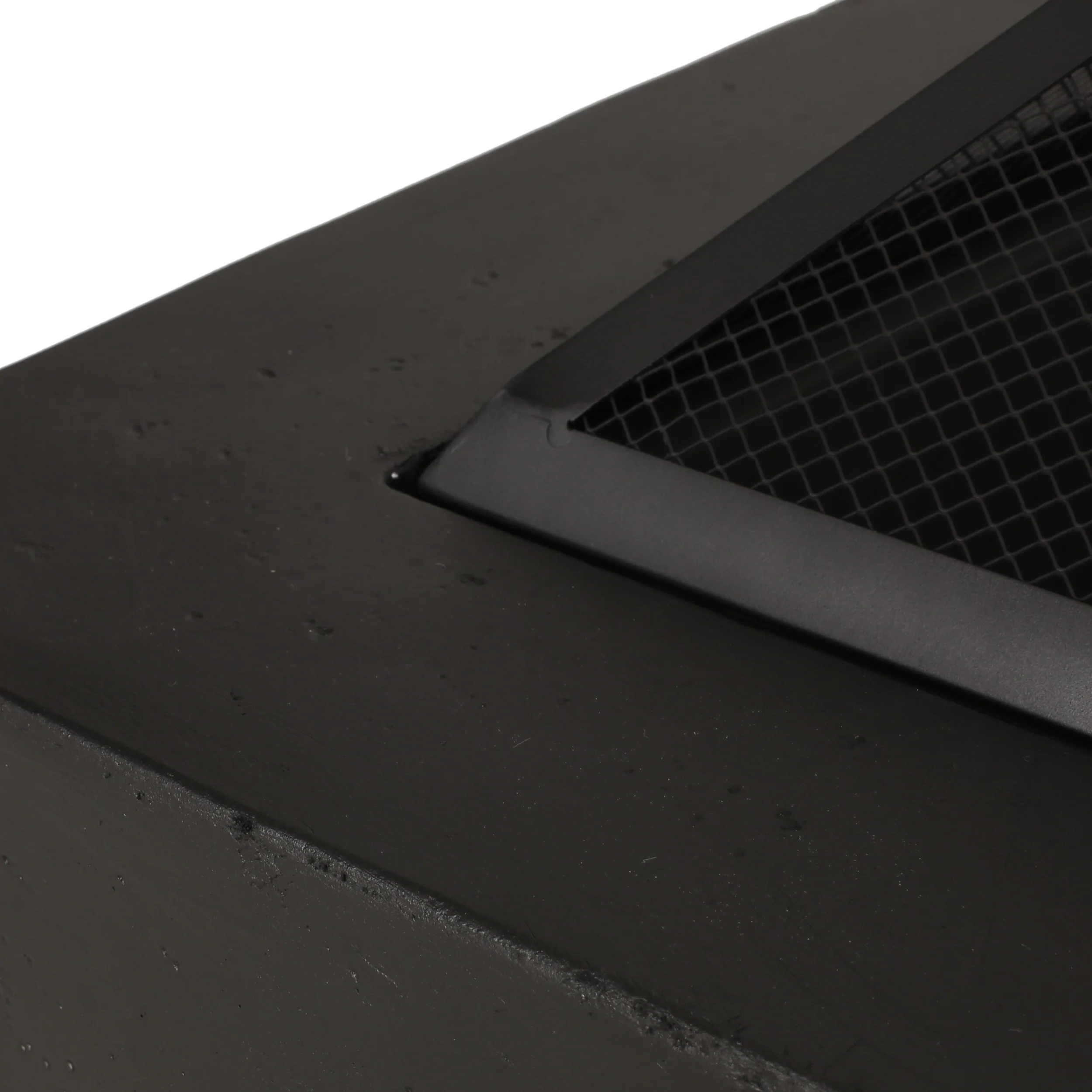 Aruda Outdoor Lightweight Concrete Wood Burning Square Fire Pit, Dark Gray - furnishings
