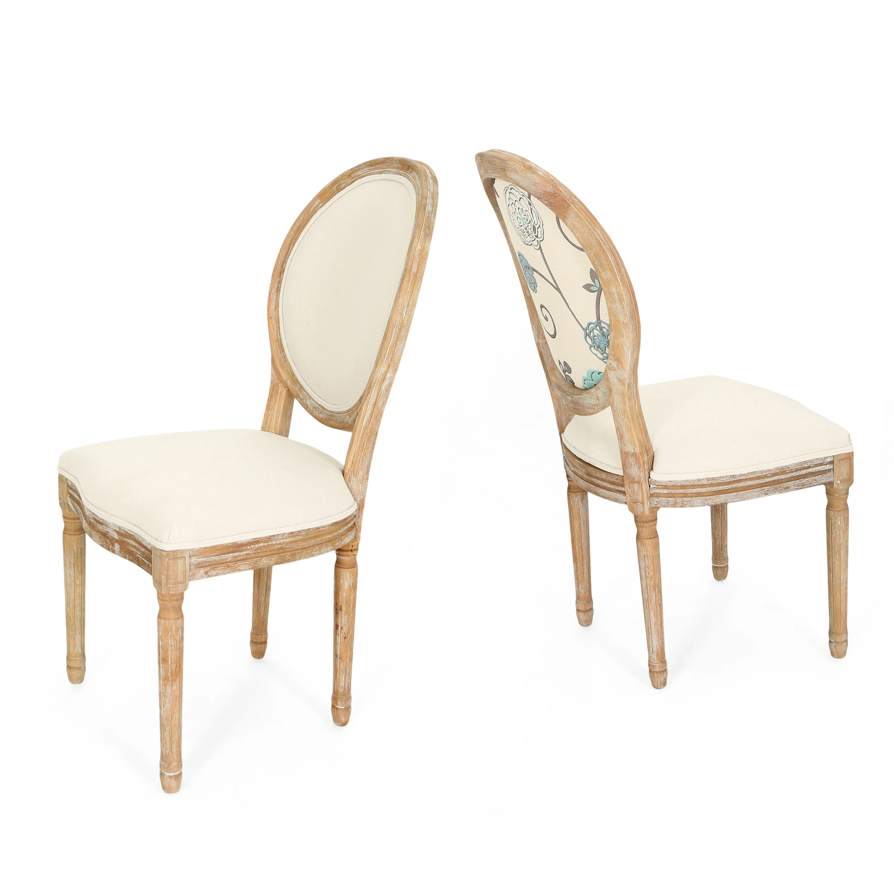 Reed Upholstered French Design Dining Chairs - furnishings