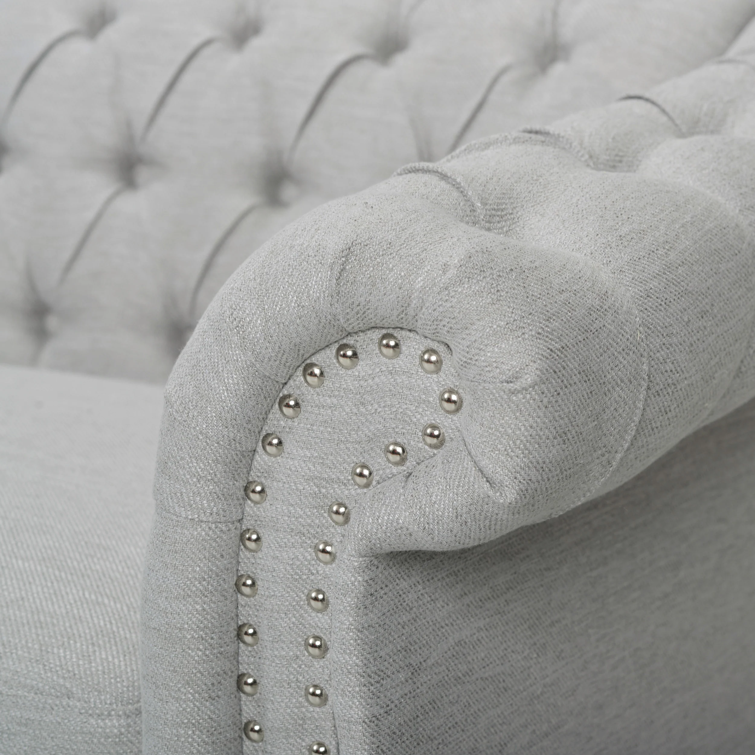 Adetokunbo Tufted Fabric Chesterfield 3 Seater Sofa - furnishings