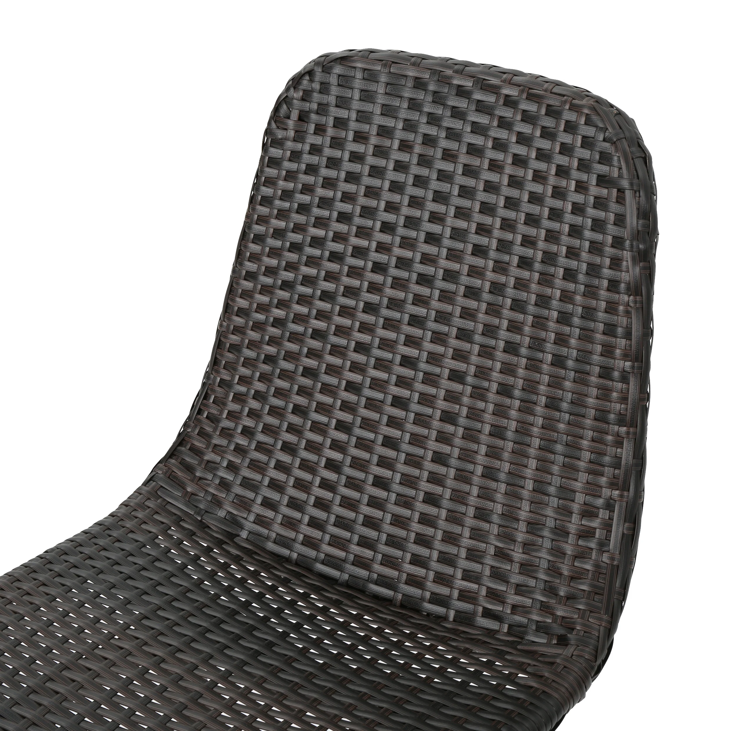 Judith Caleb Outdoor 5 Piece Multi-brown Wicker Dining Set with Foldable Table - furnishings