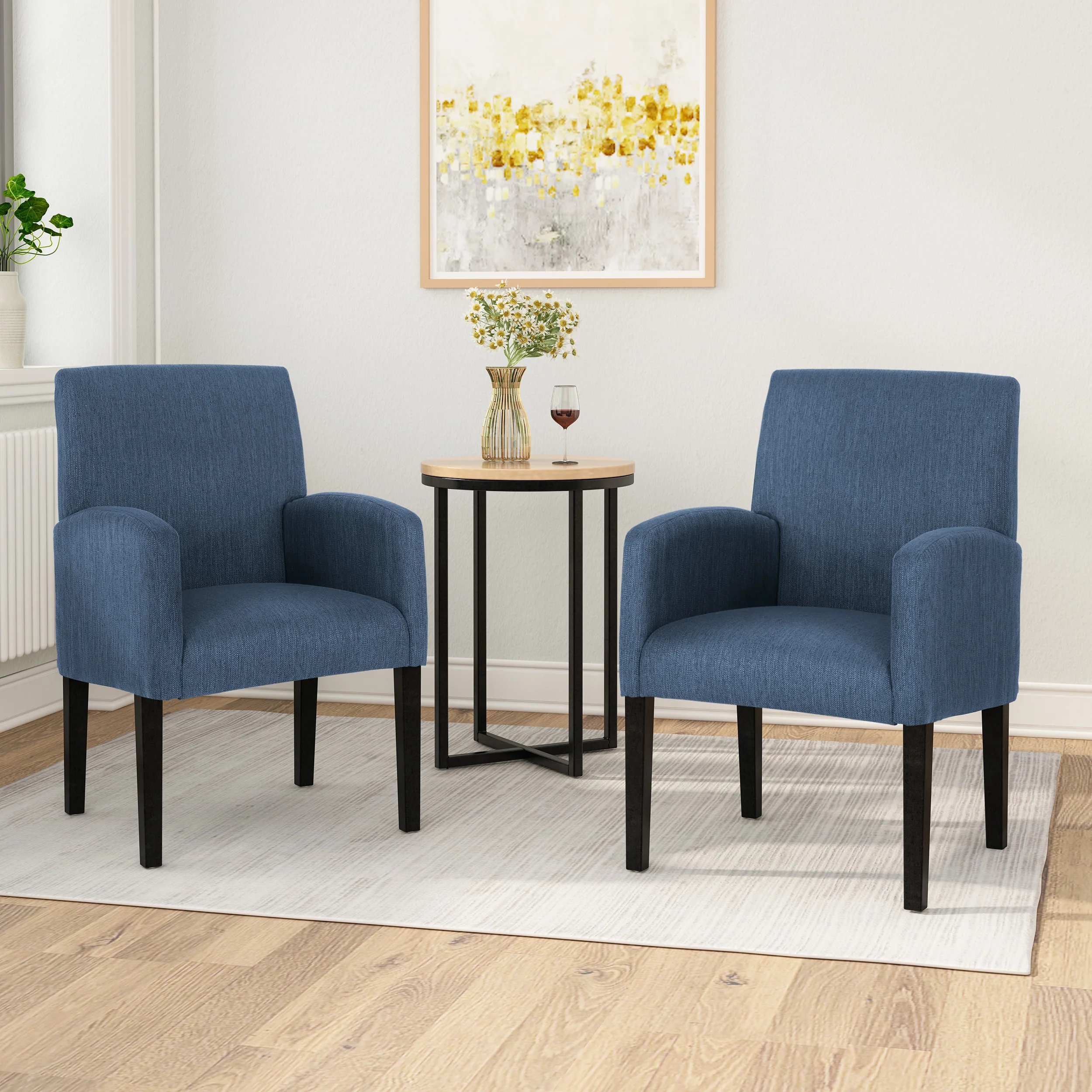Fairy Contemporary Fabric Dining Chairs (Set of 2) - furnishings