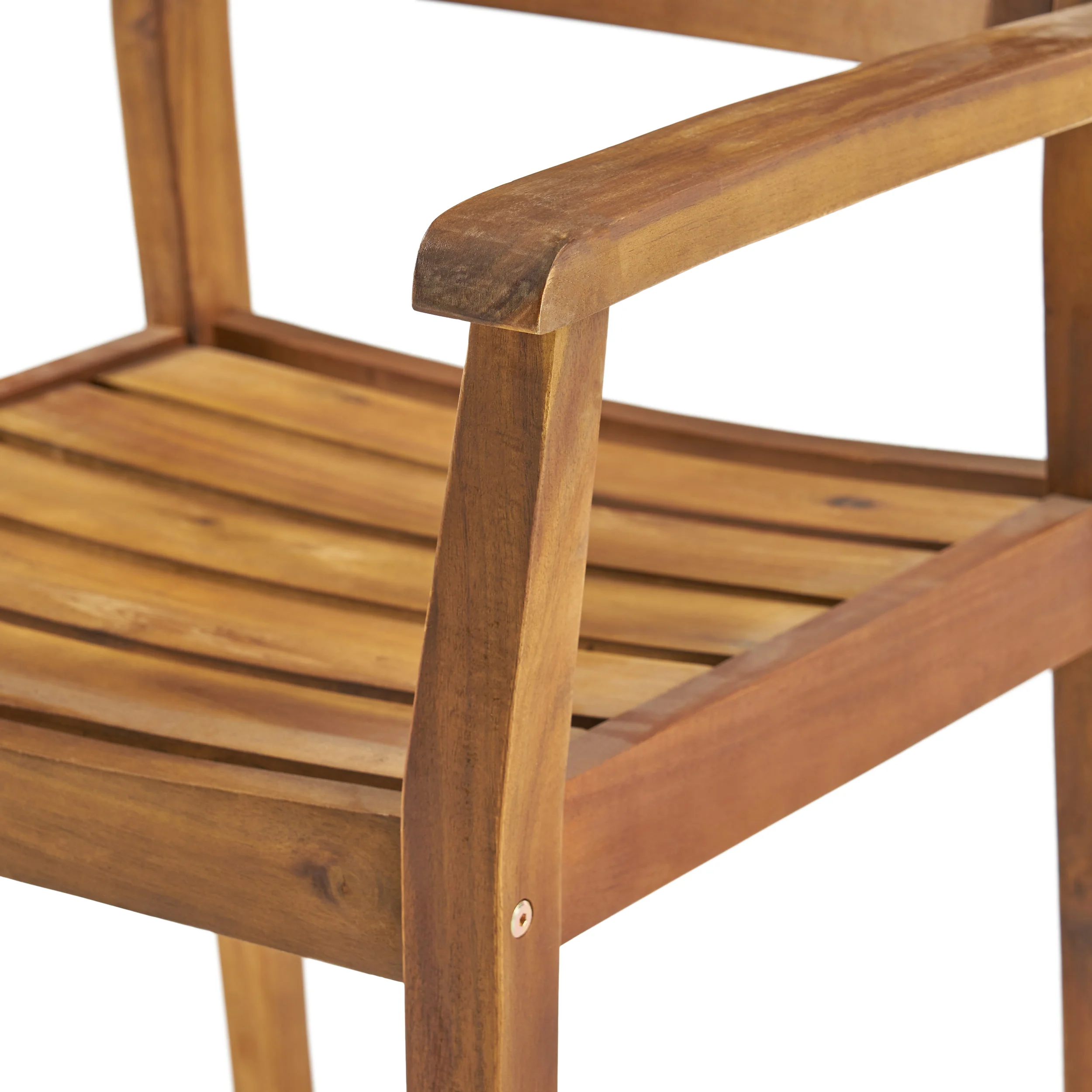 Renee Outdoor 7 Piece Acacia Wood Dining Set, Teak and Dark Brown - furnishings