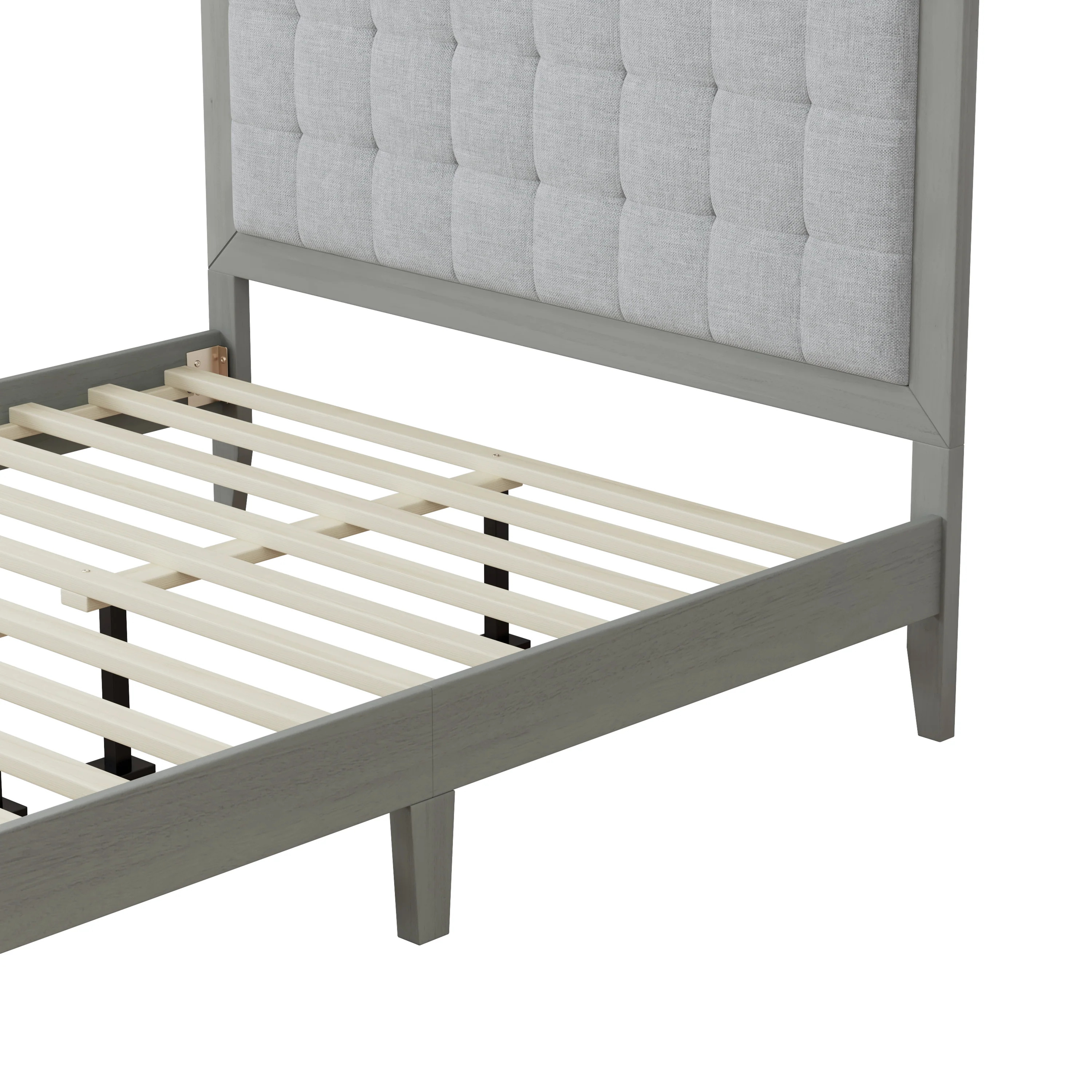 Griselda Upholstered Platform Bed with Padded Headboard - furnishings