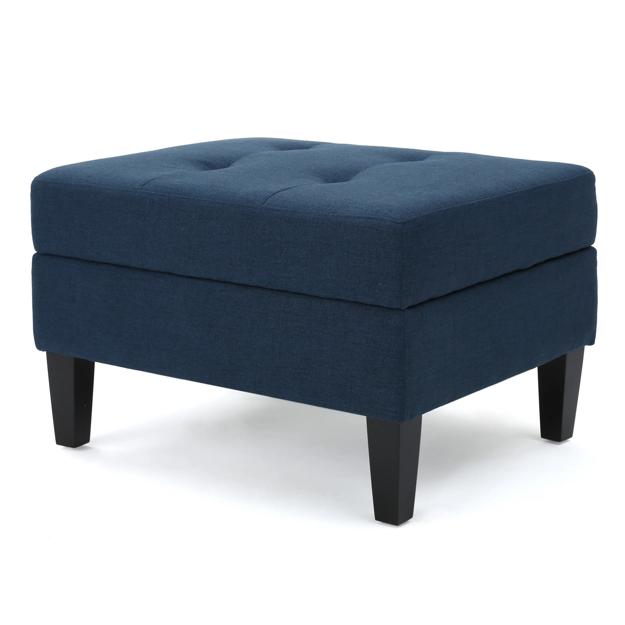 Zahra Contemporary Tufted Fabric Storage Ottoman - furnishings