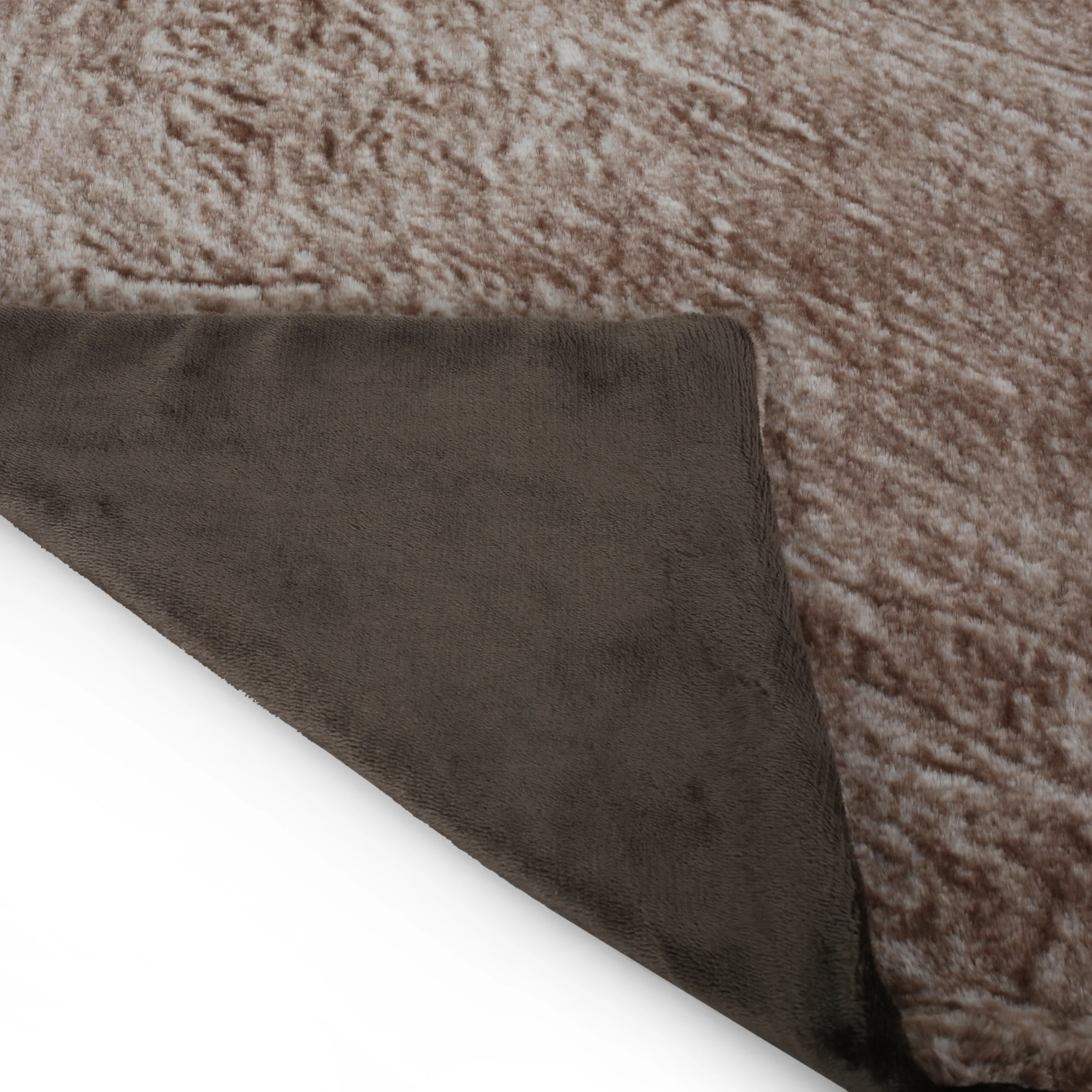 Orval Glam Fuzzy Fabric Throw Blanket - furnishings