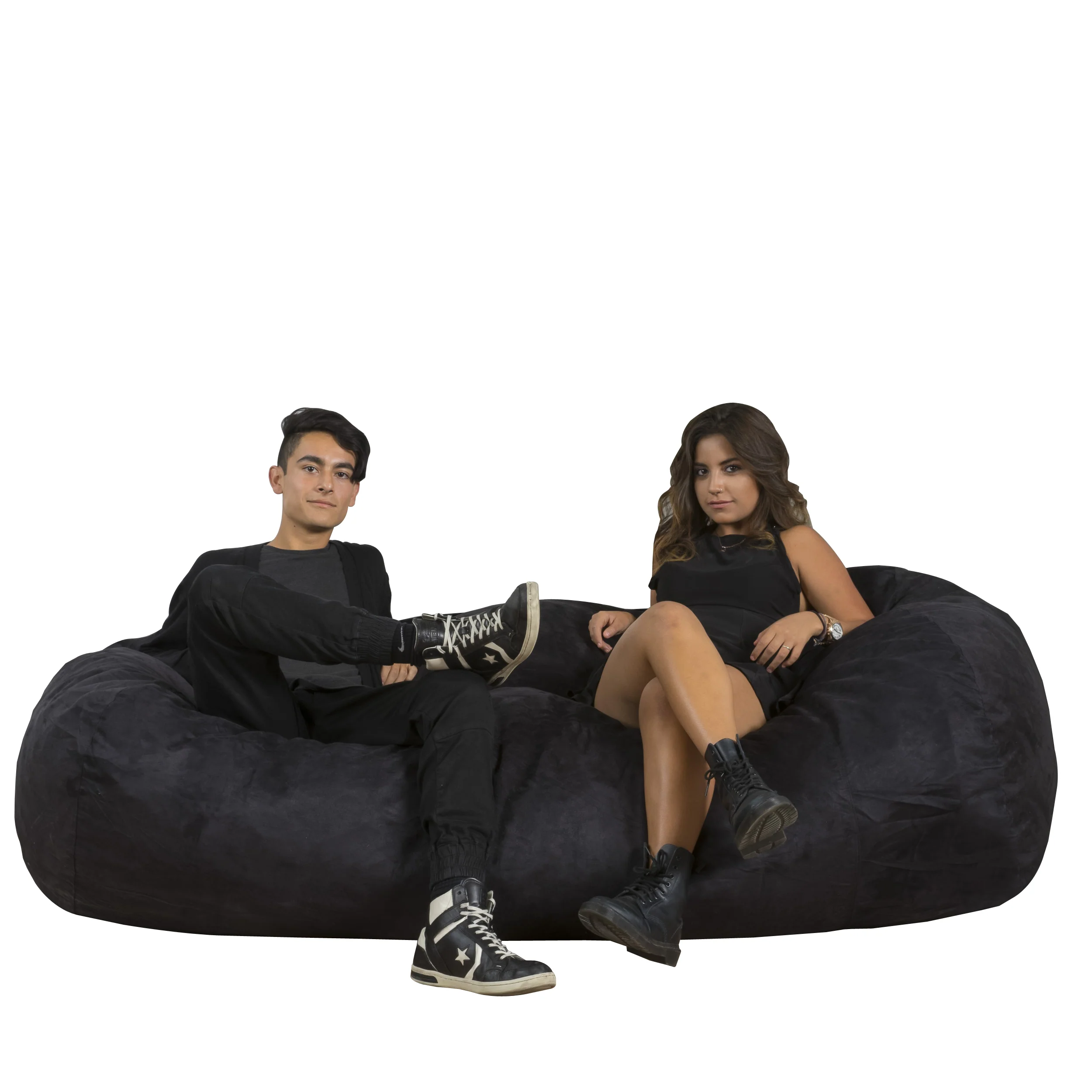 Thanvi Traditional 8 Foot Suede Bean Bag (Cover Only) - furnishings