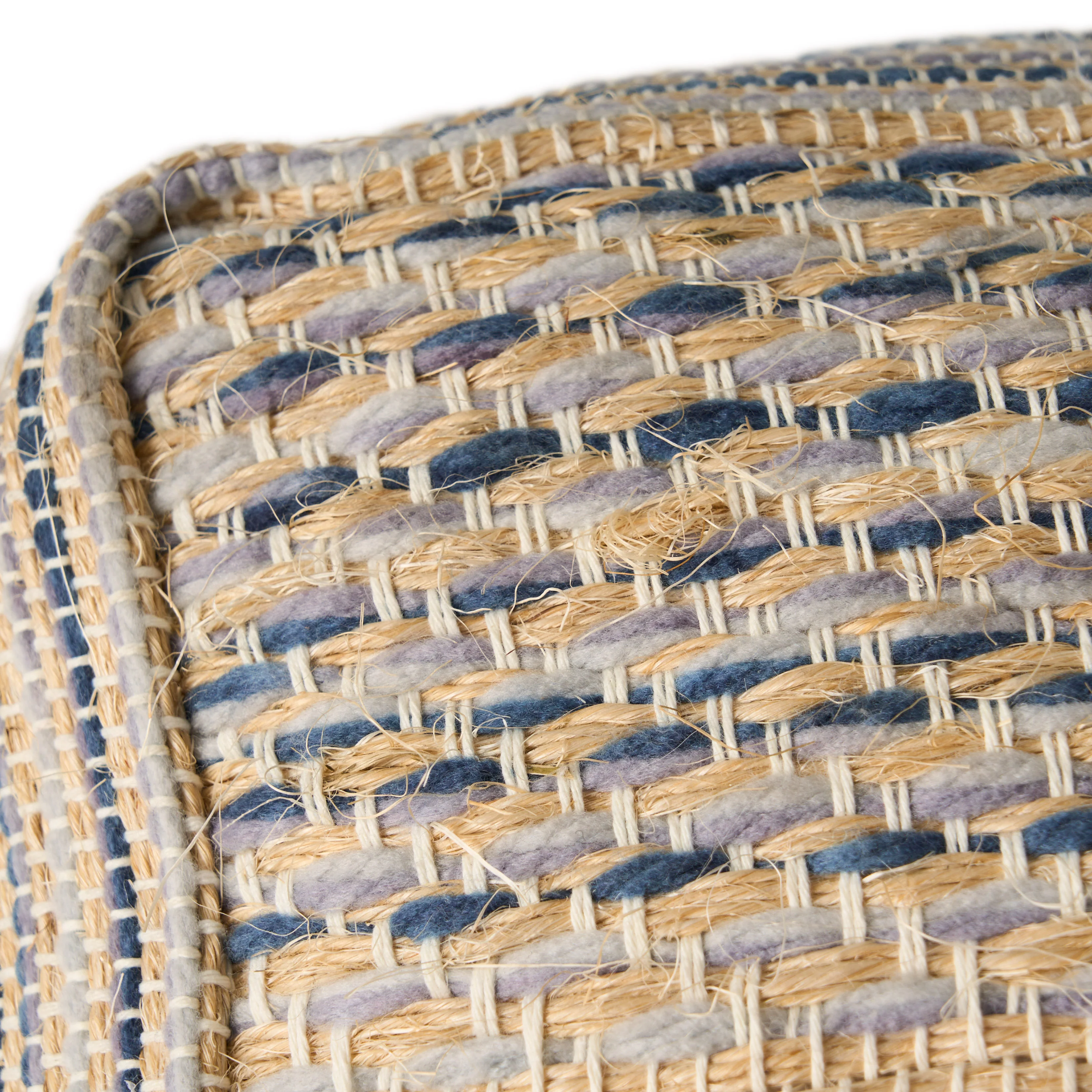 Lola Boho Handcrafted Fabric Cube Pouf - furnishings