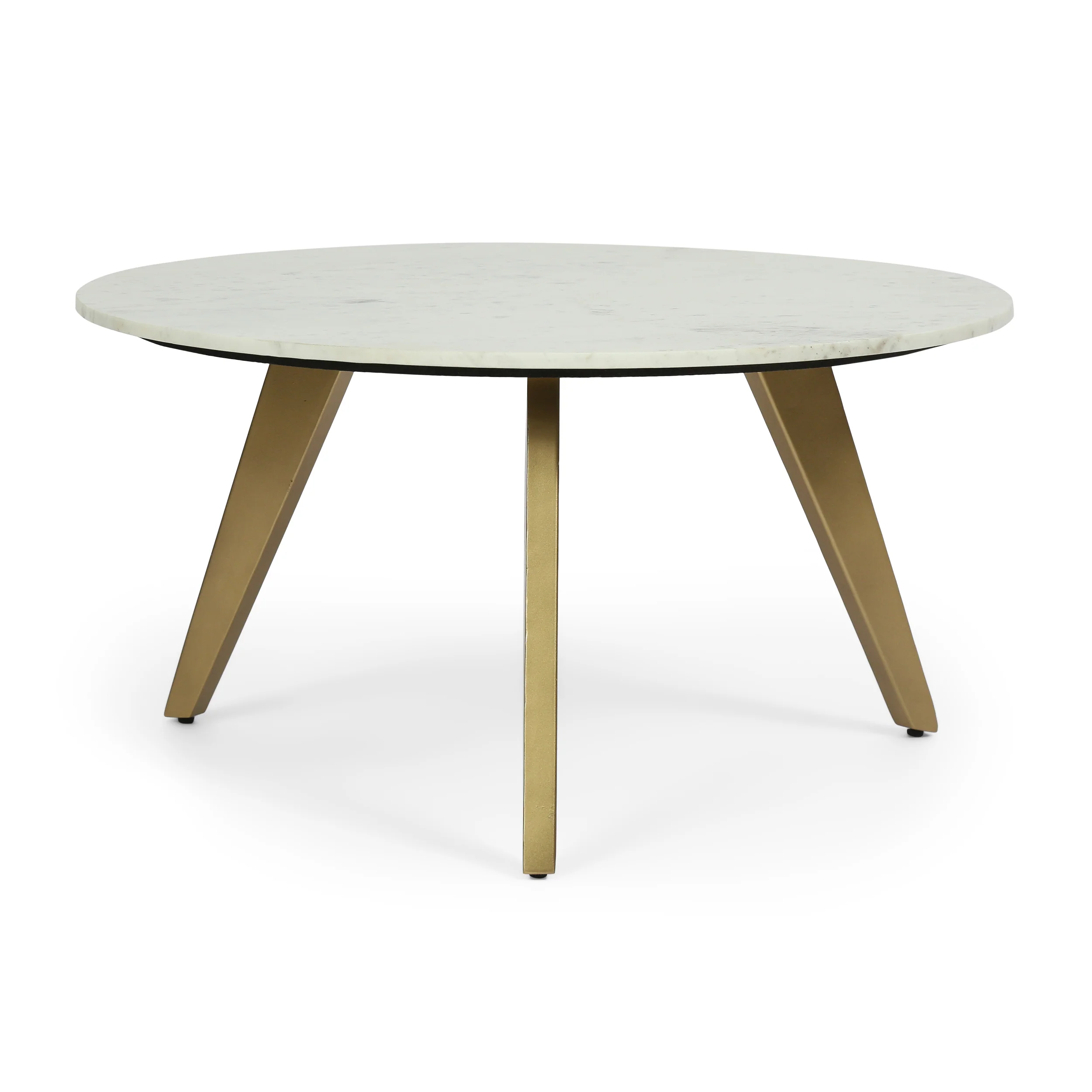 Freas Modern Glam Handcrafted Marble Top Coffee Table - furnishings