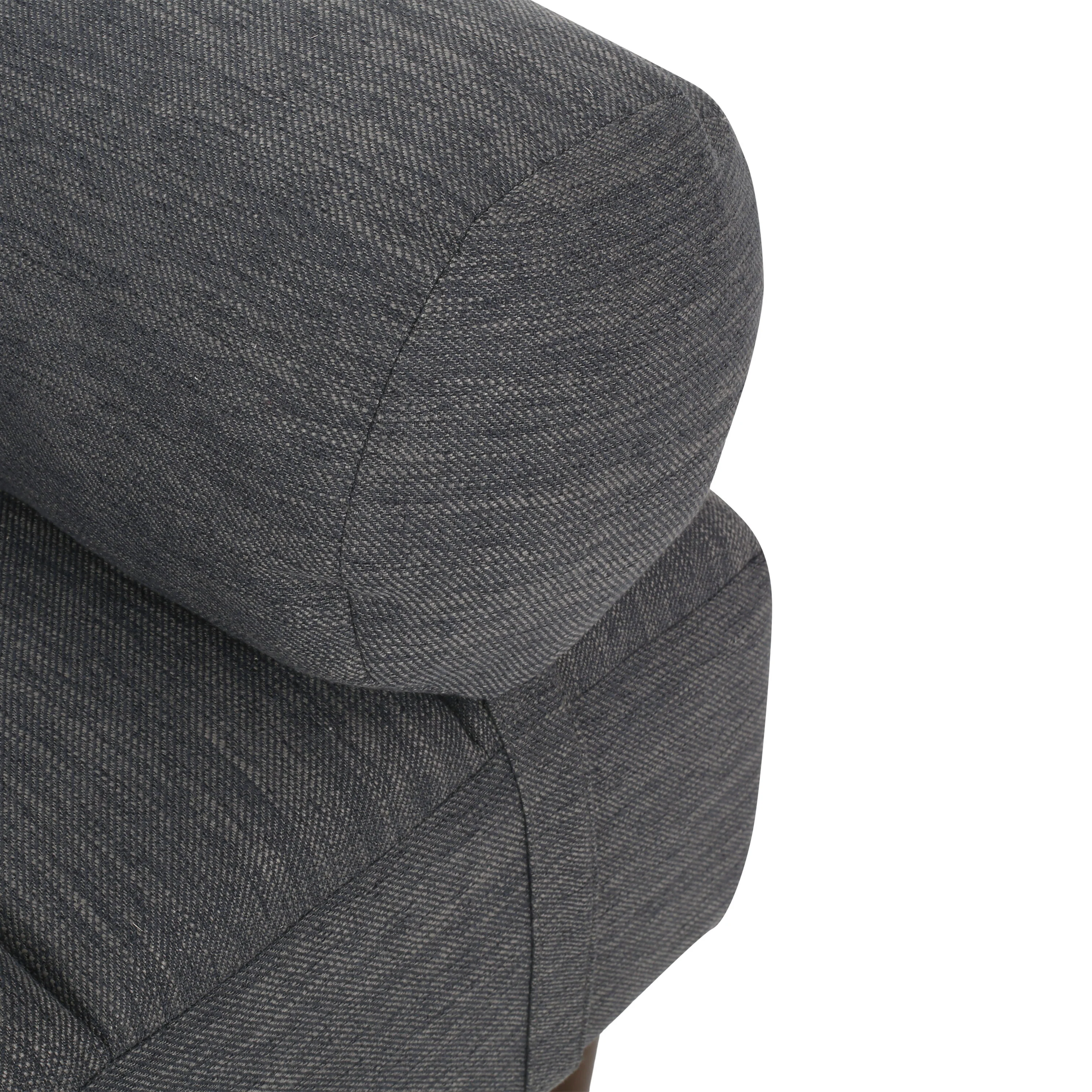 Holmwood Mid Century Modern Fabric Tufted Chaise Lounge with Bolster Pillow - furnishings