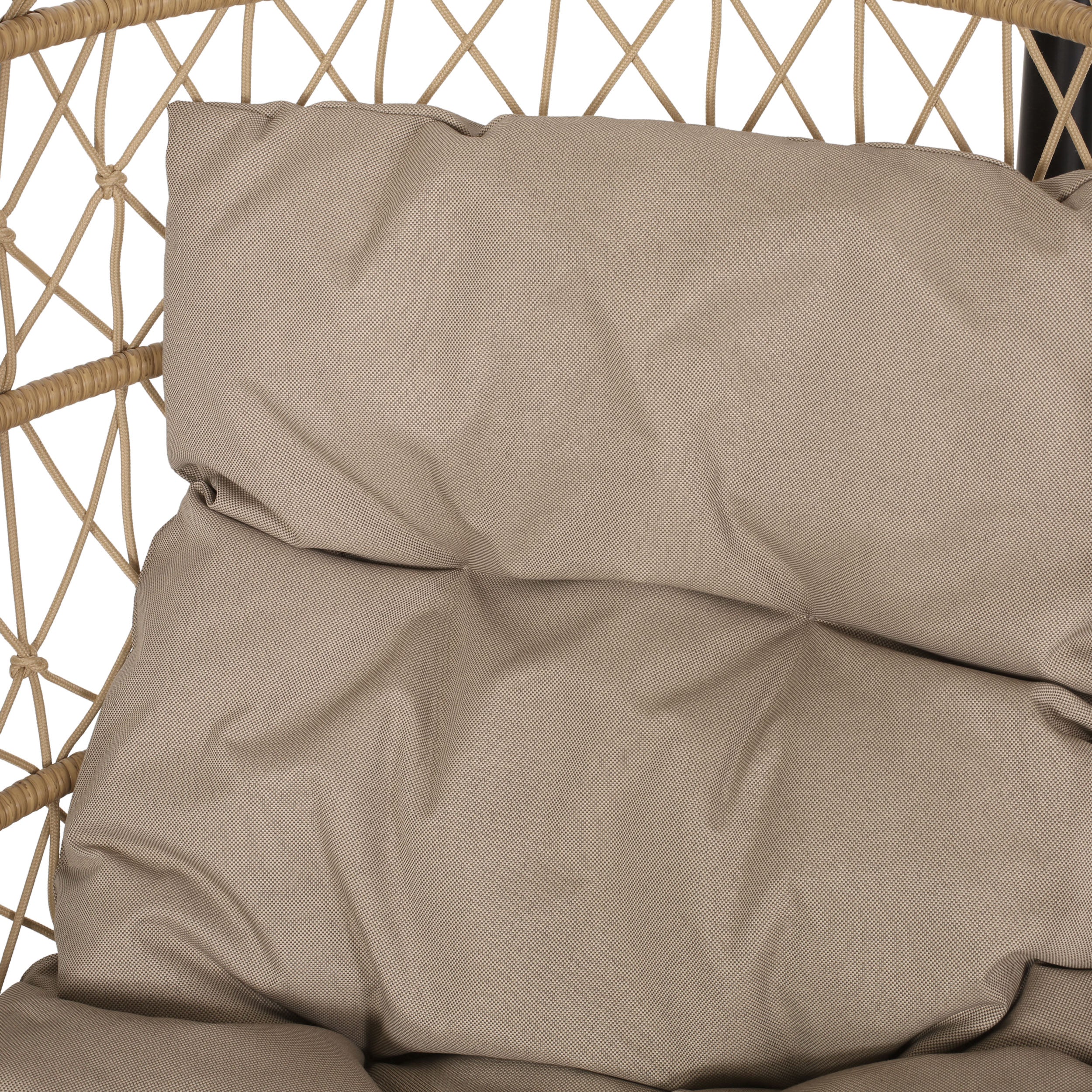 Coloma Outdoor Wicker and Rope Foldable Hanging Chair with Stand - furnishings