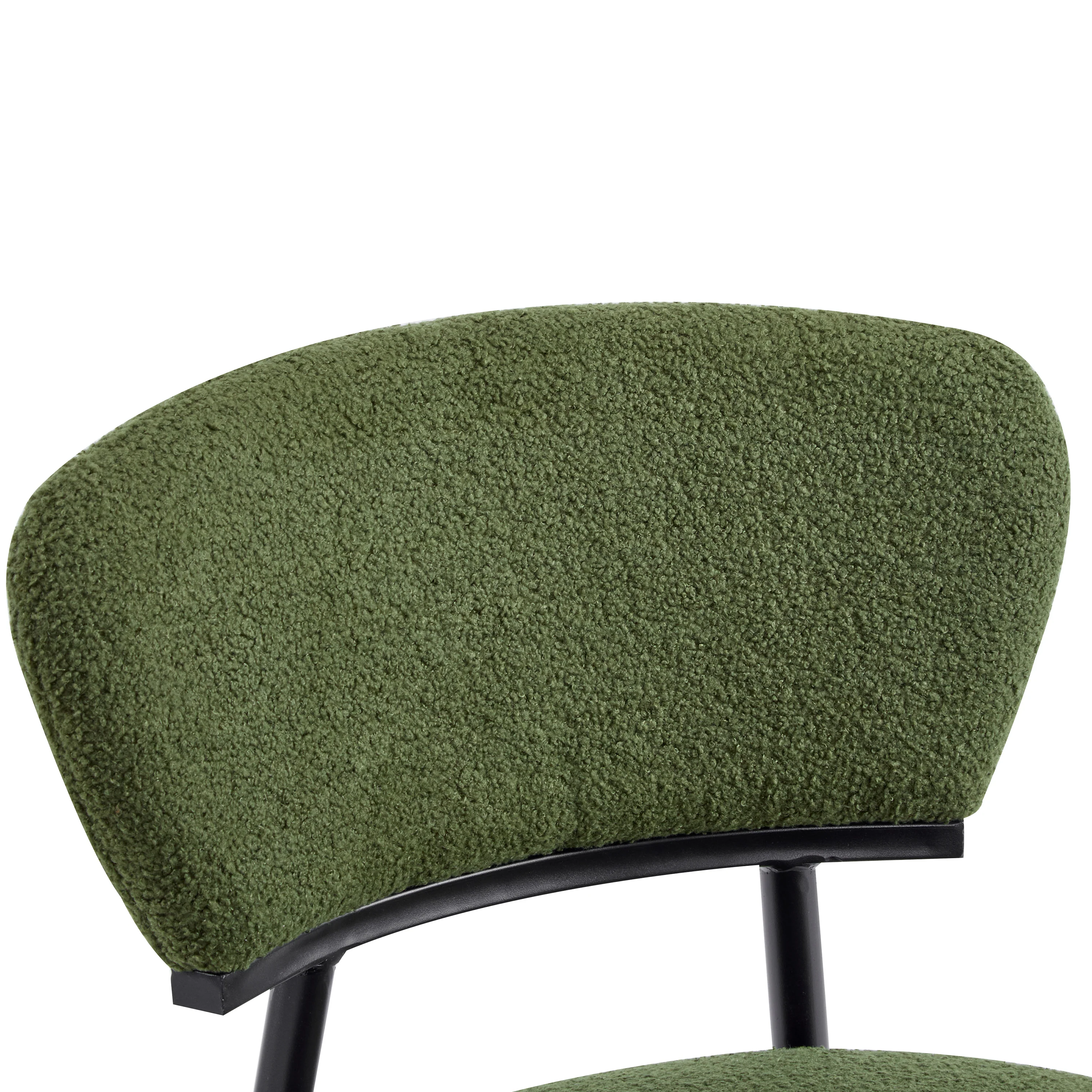 Leandera Modern Upholstered Dining Chairs, Metal Frame, Set of 2 - furnishings