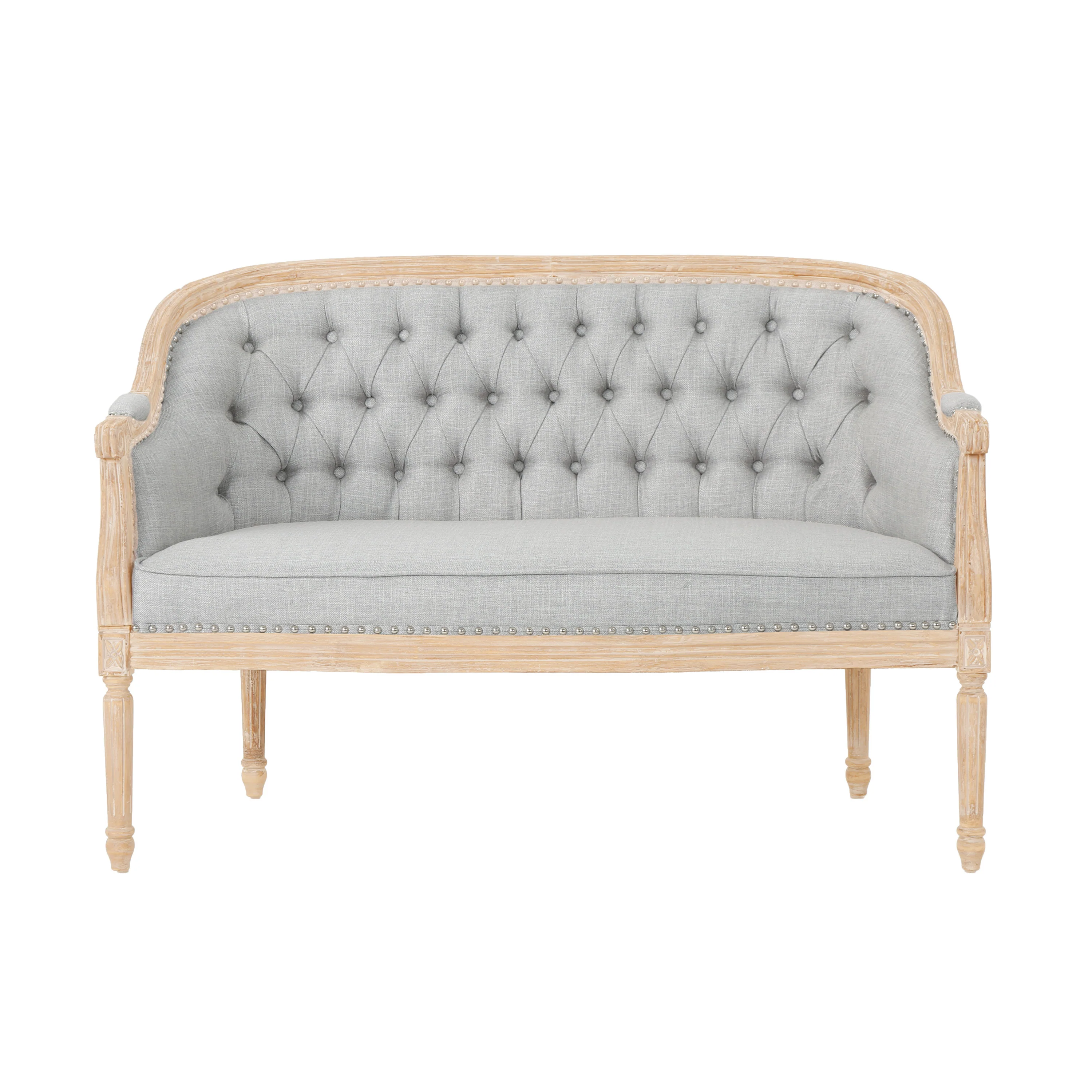 Megan Traditional Tufted Upholstered Loveseat - furnishings