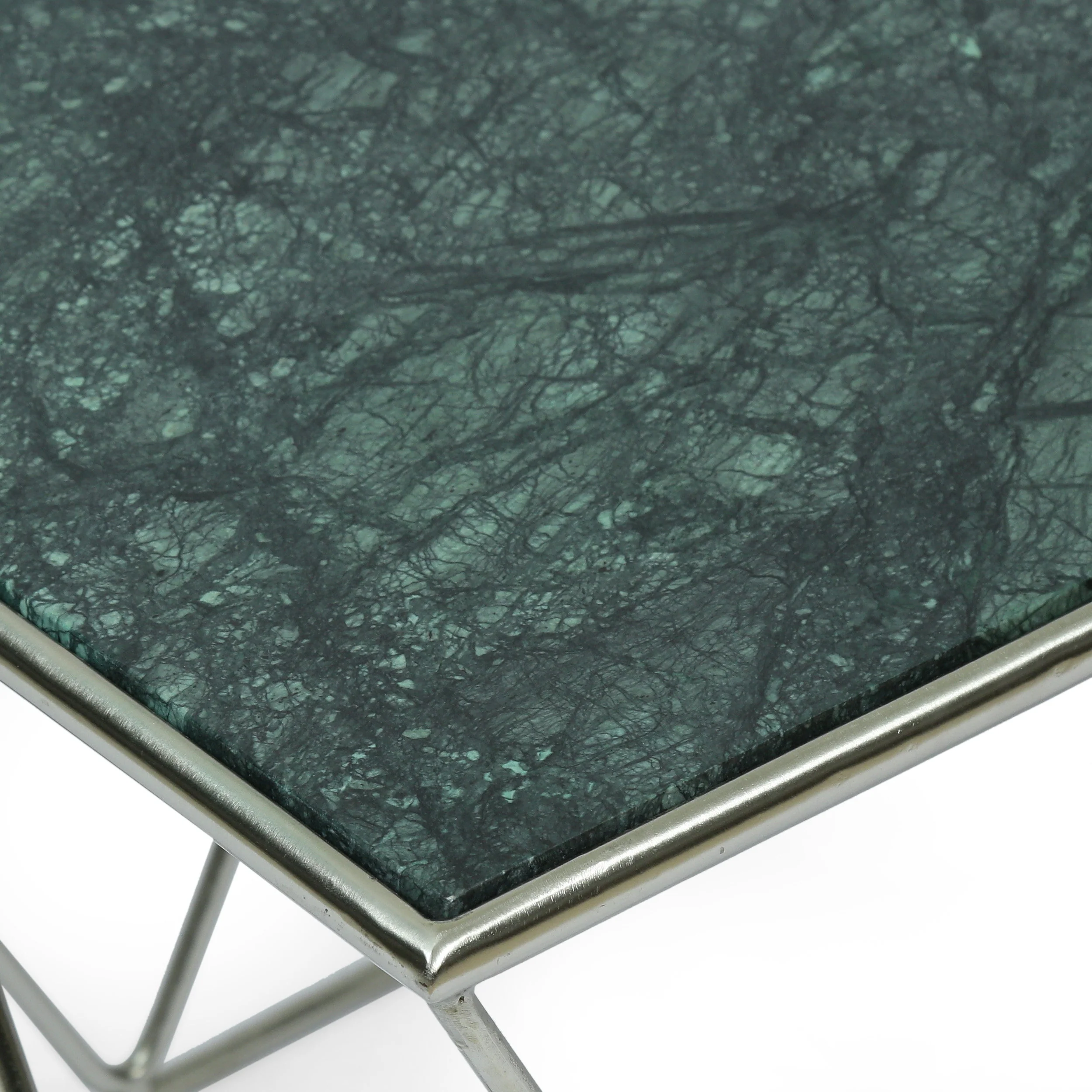 Massie Modern Glam Handcrafted Marble Top Coffee Table - furnishings