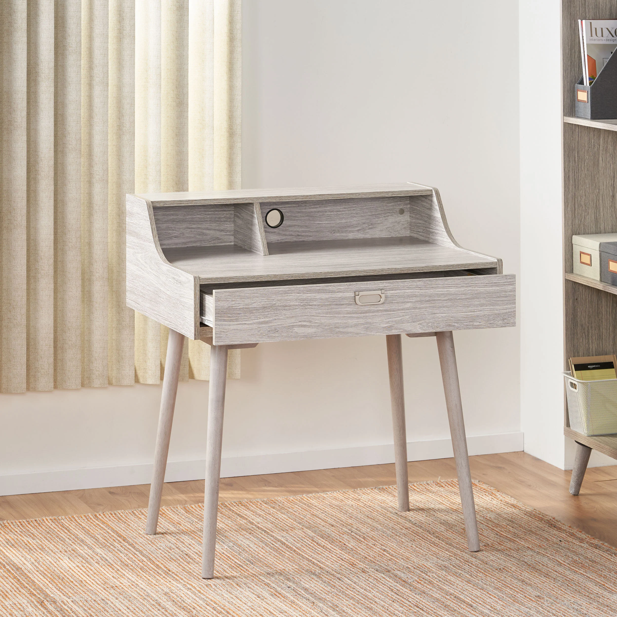 Elyse Mid Century Modern Finished Fiberboard Home Office Desk - furnishings