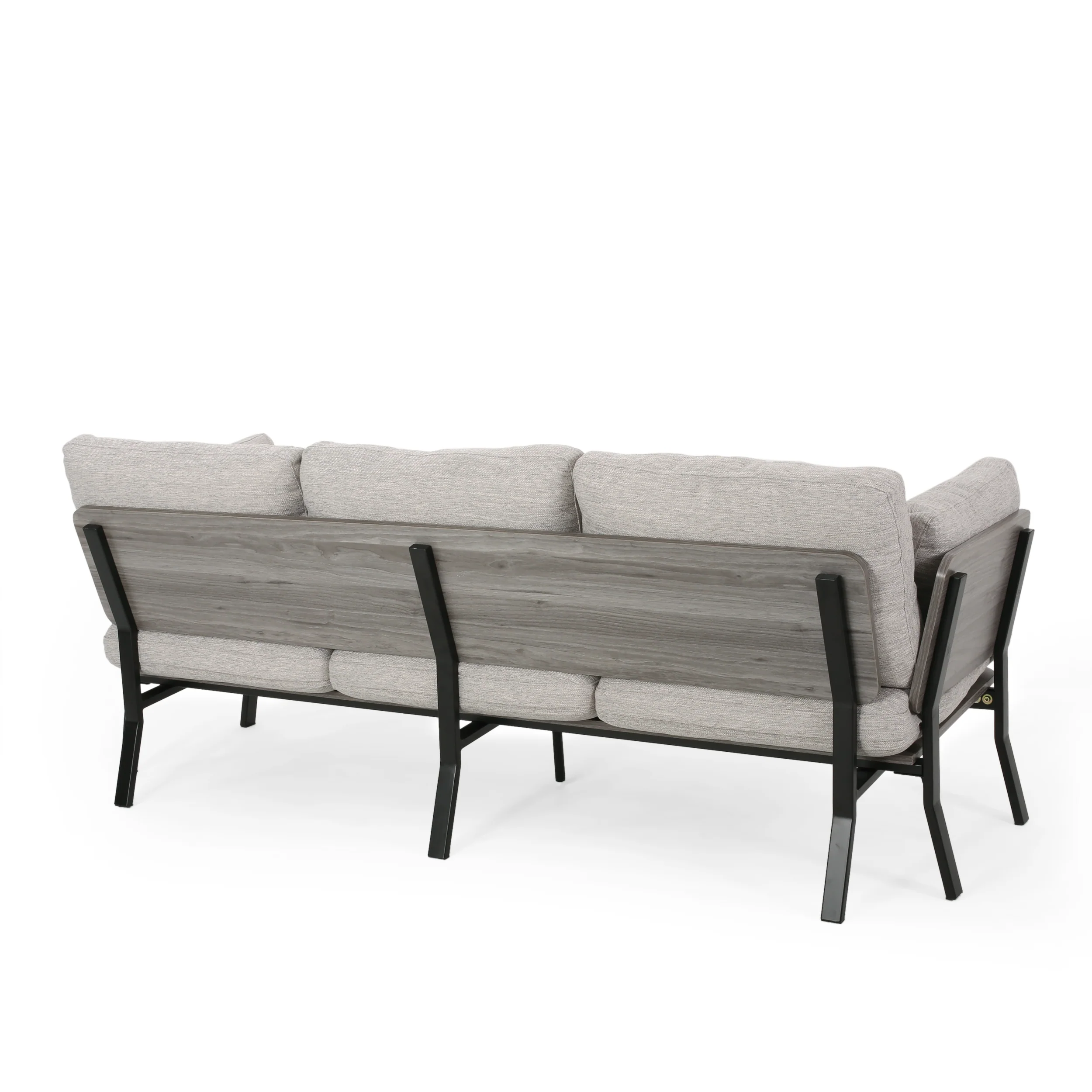 Athea Mid-Century Modern 3 Seater Wood Frame Sofa - furnishings