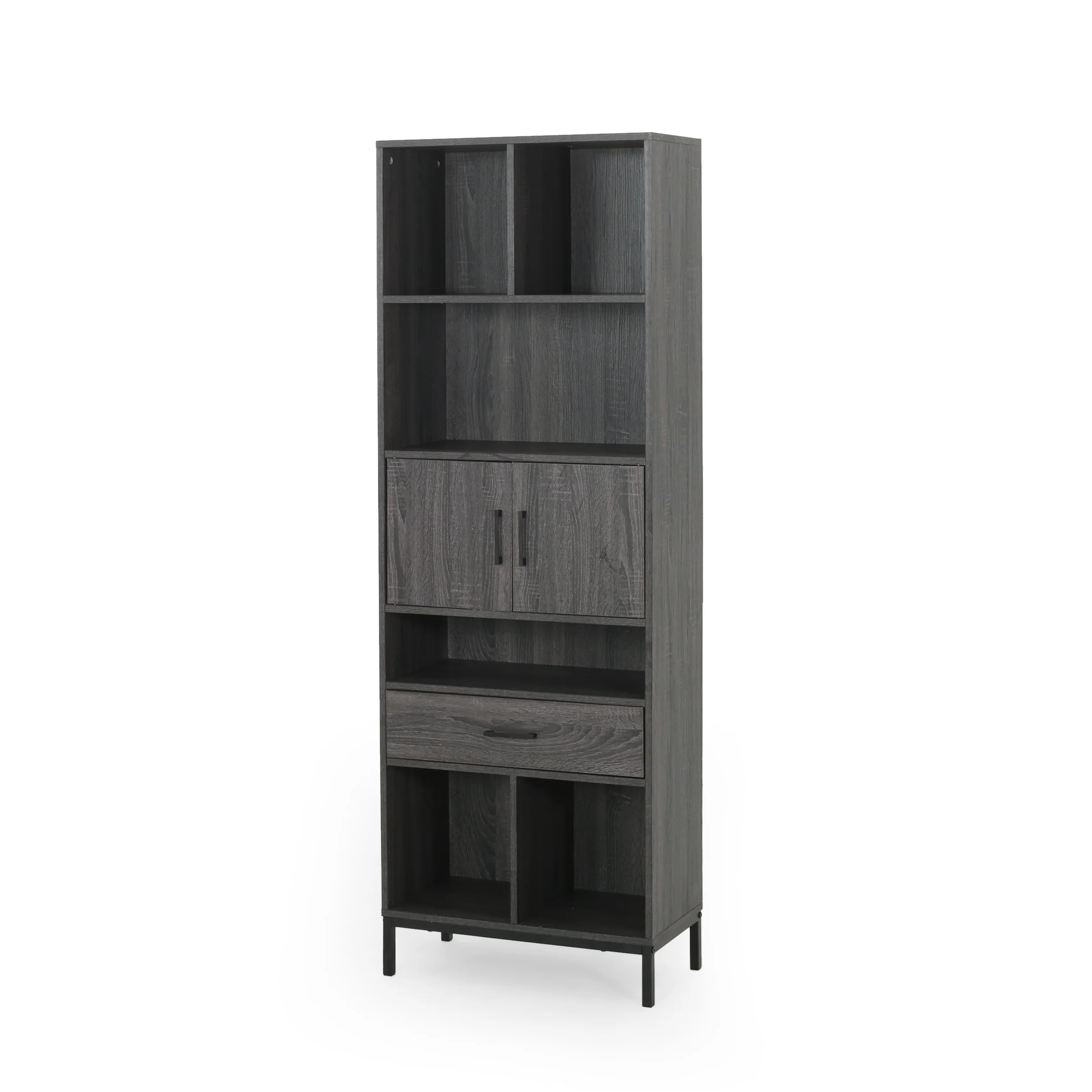 Abriel Bookcase with Storage Cabinet & Drawer - furnishings
