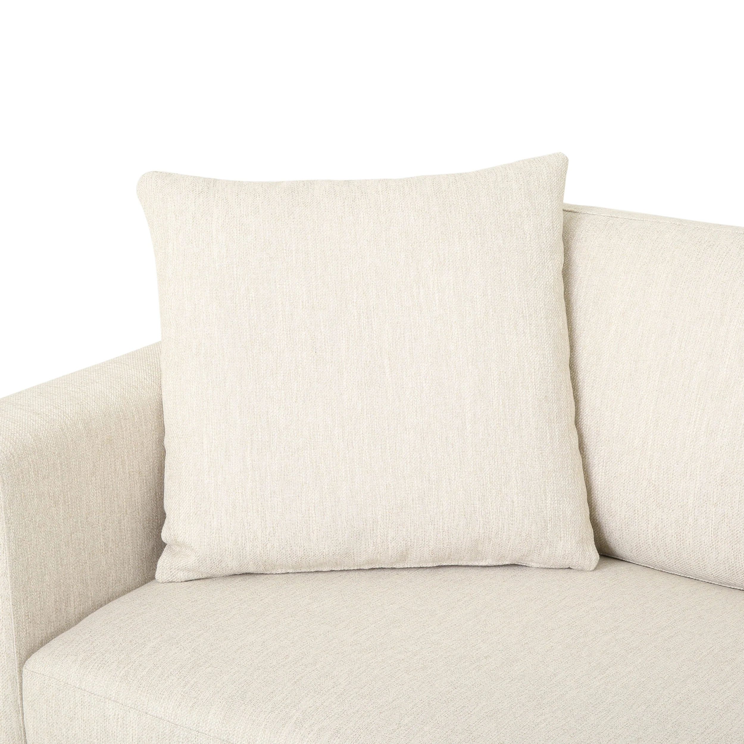 Ilaan Contemporary 4 Seater Fabric Sofa with Accent Pillows - furnishings