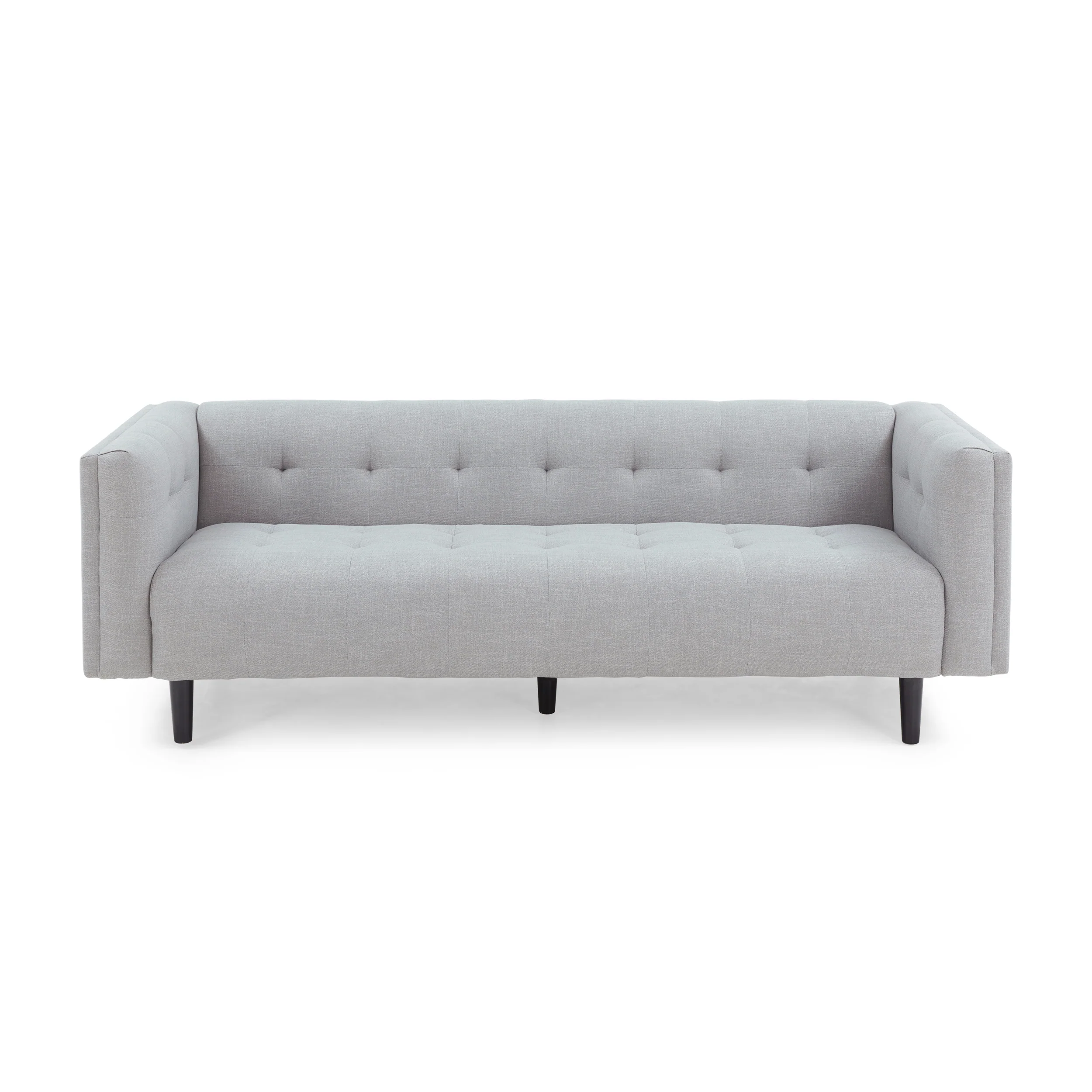 Kennedii Mid-Century Modern Fabric Upholstered Tufted 3 Seater Sofa - furnishings