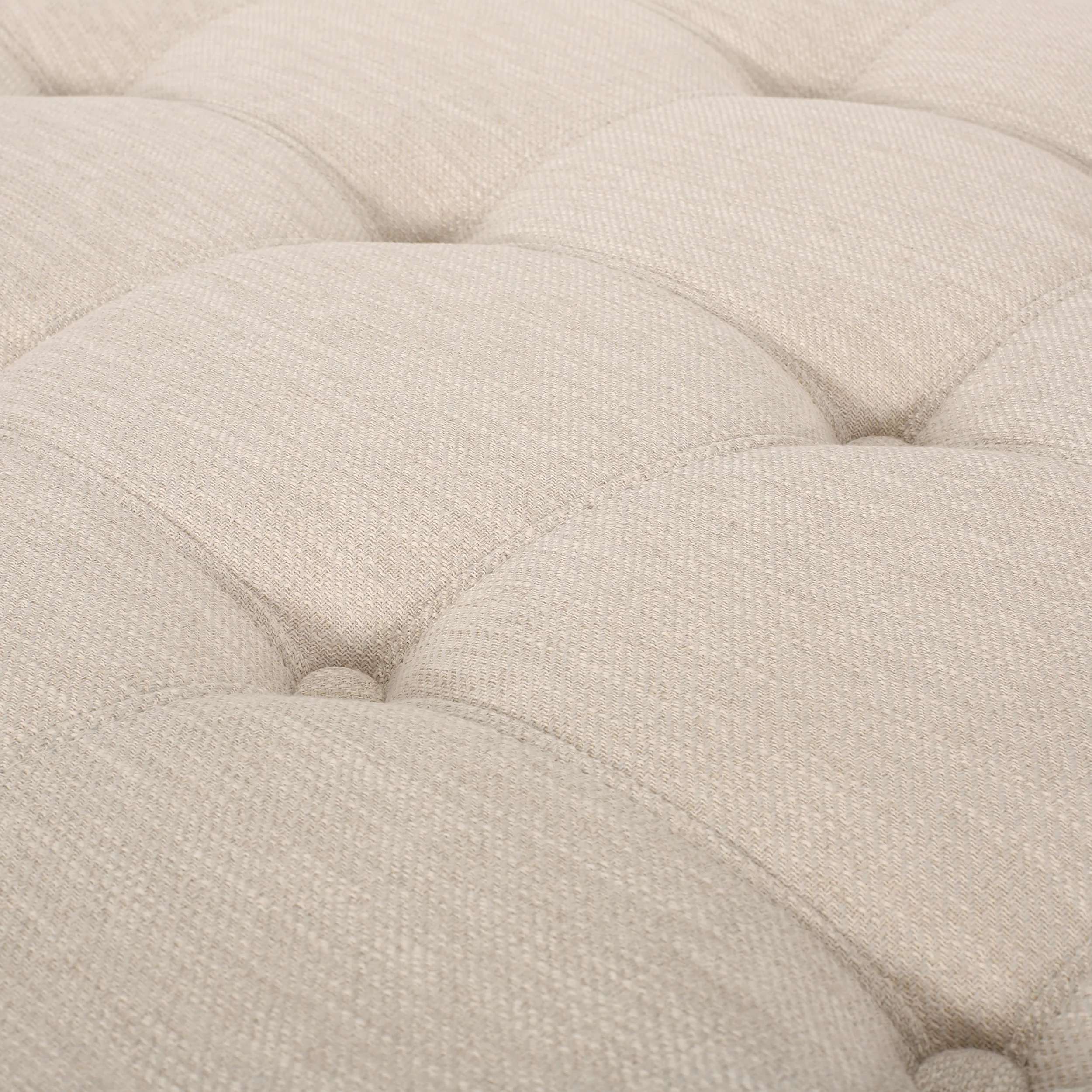 Andrue Contemporary Upholstered Round Ottoman - furnishings
