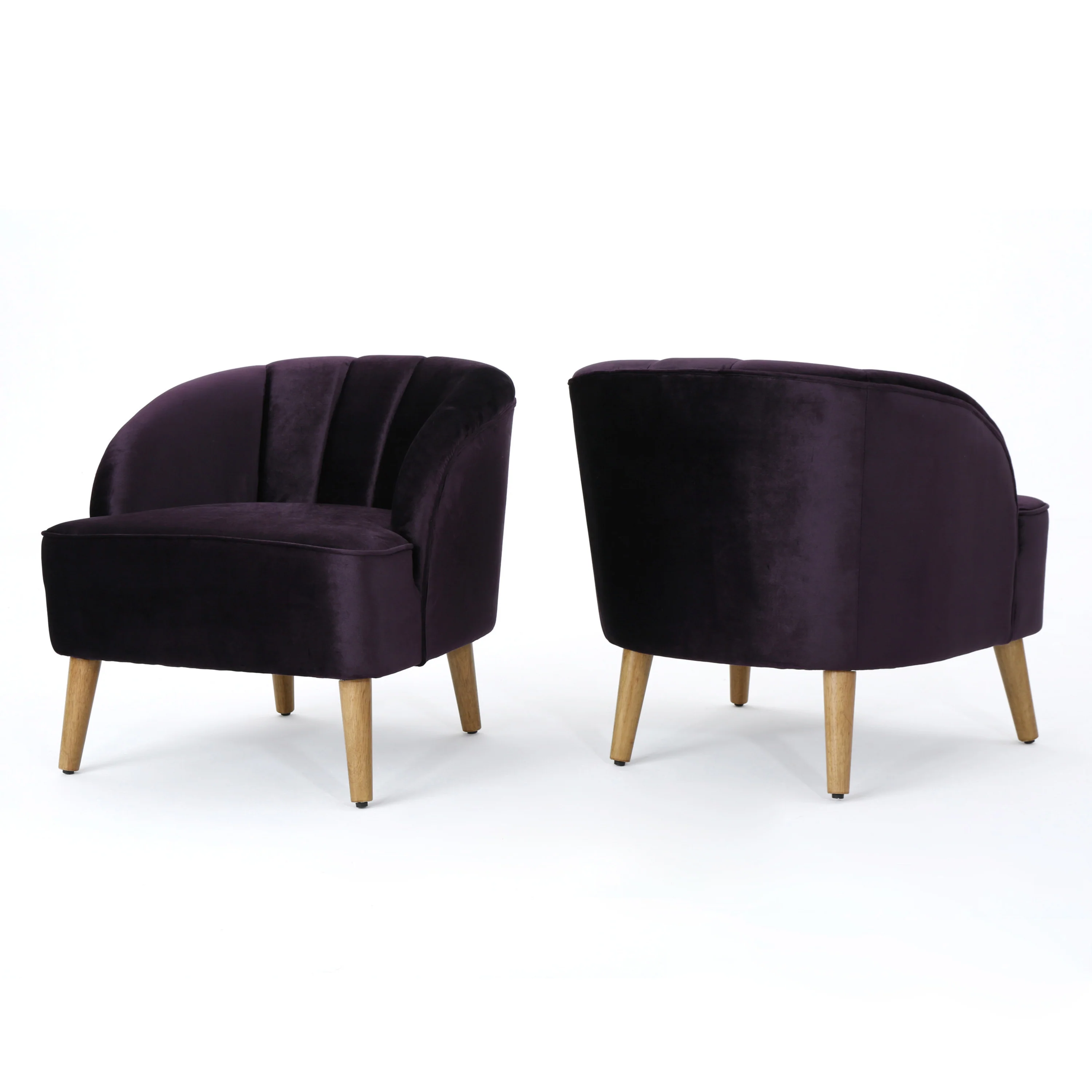 Scarlett Modern Velvet Accent Chair (Set of 2) - furnishings