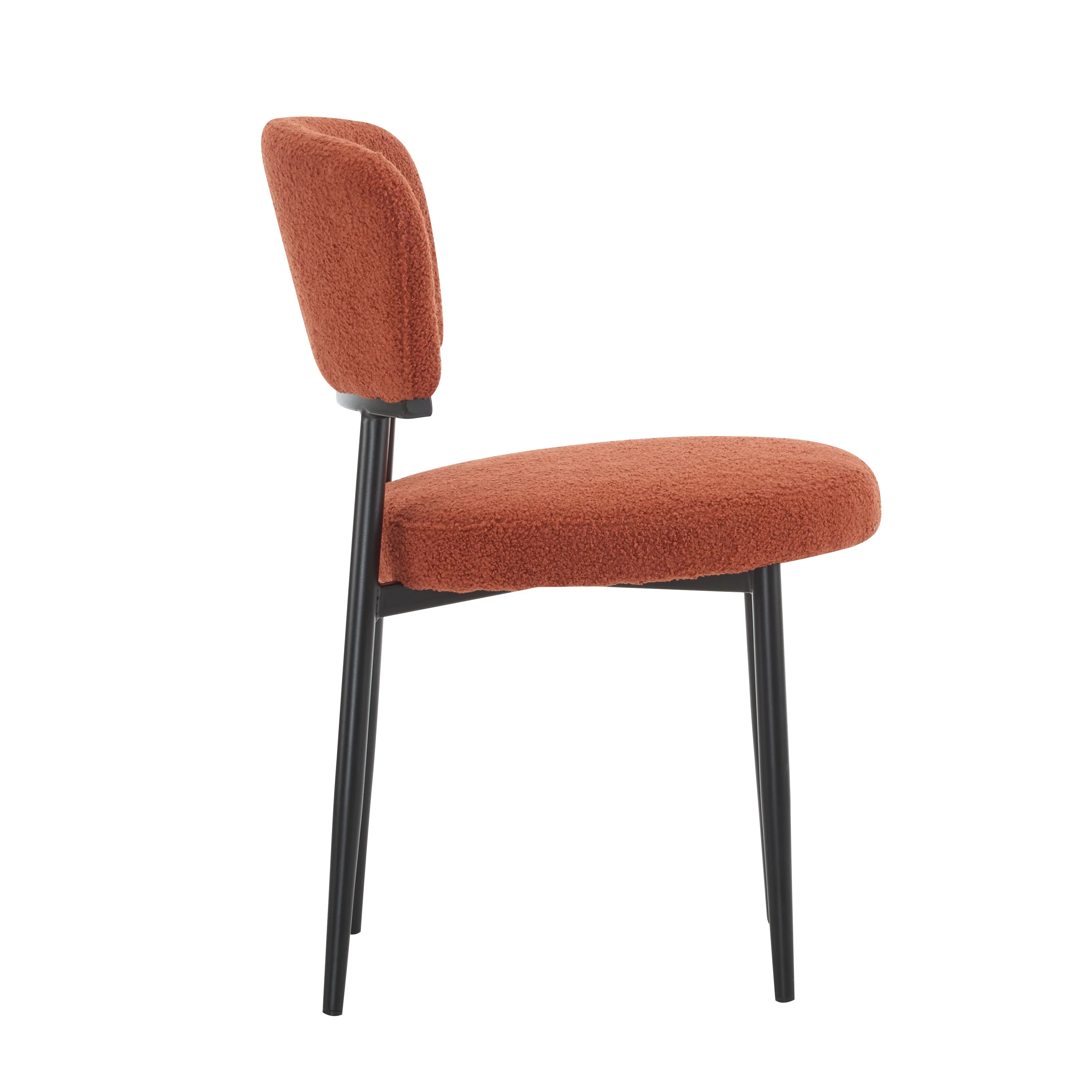 Leandera Modern Upholstered Dining Chairs, Metal Frame, Set of 2 - furnishings